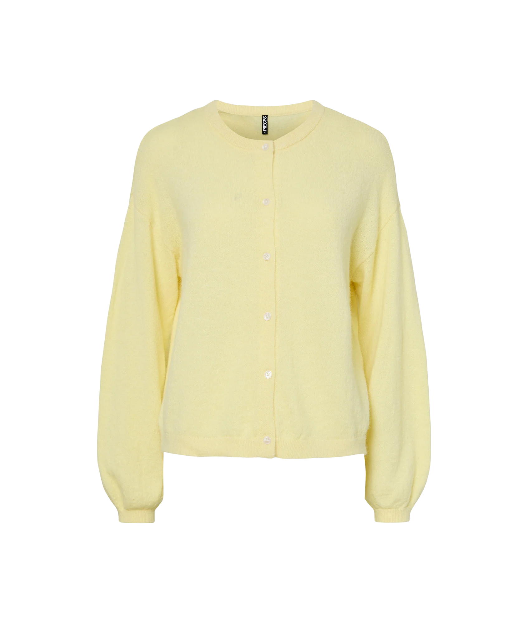 Naomi Ls O-Neck Knit Cardigan Bc - Yellow