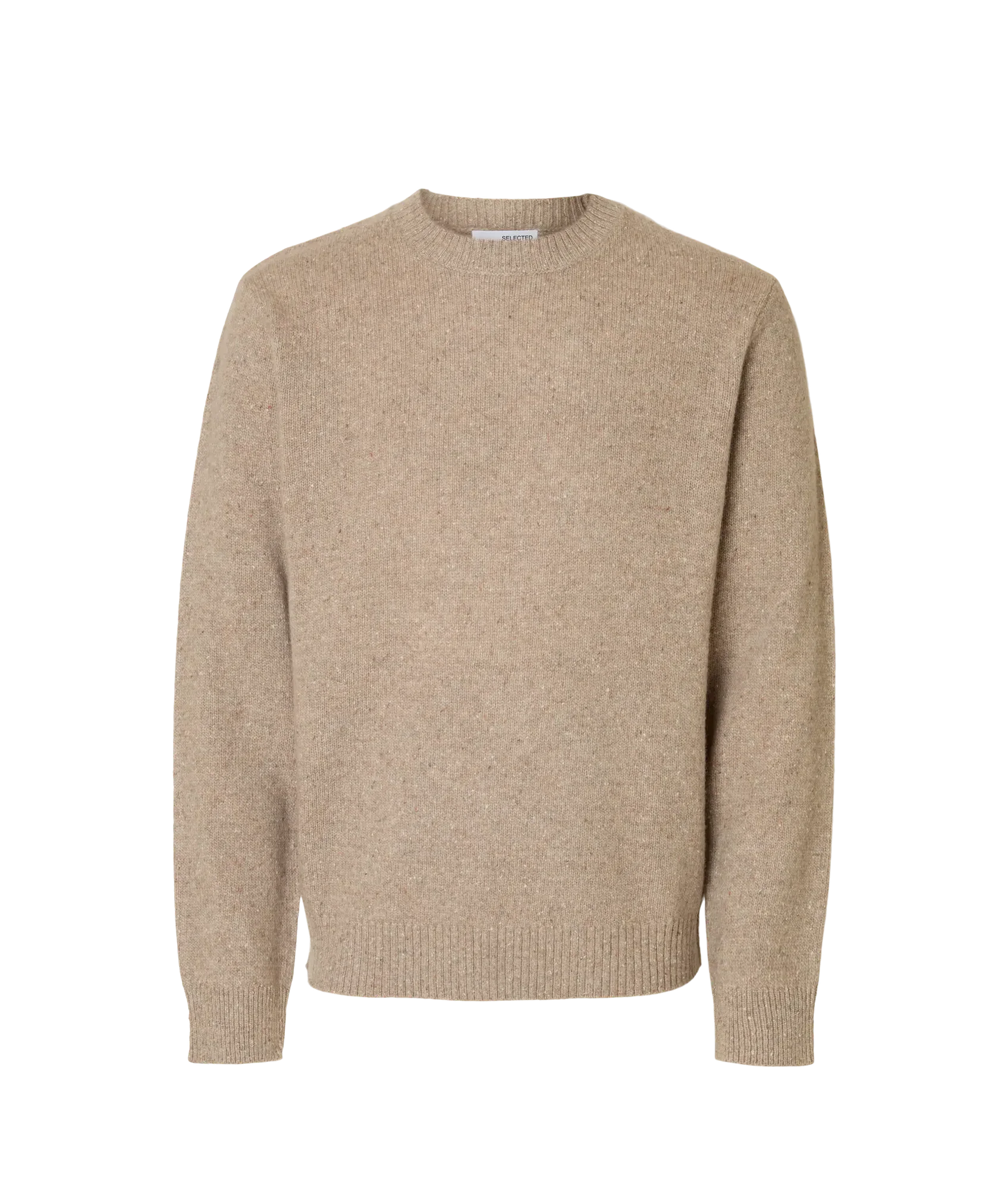 Neil Ls Knit Neps Crew Neck - Oatmeal Neps