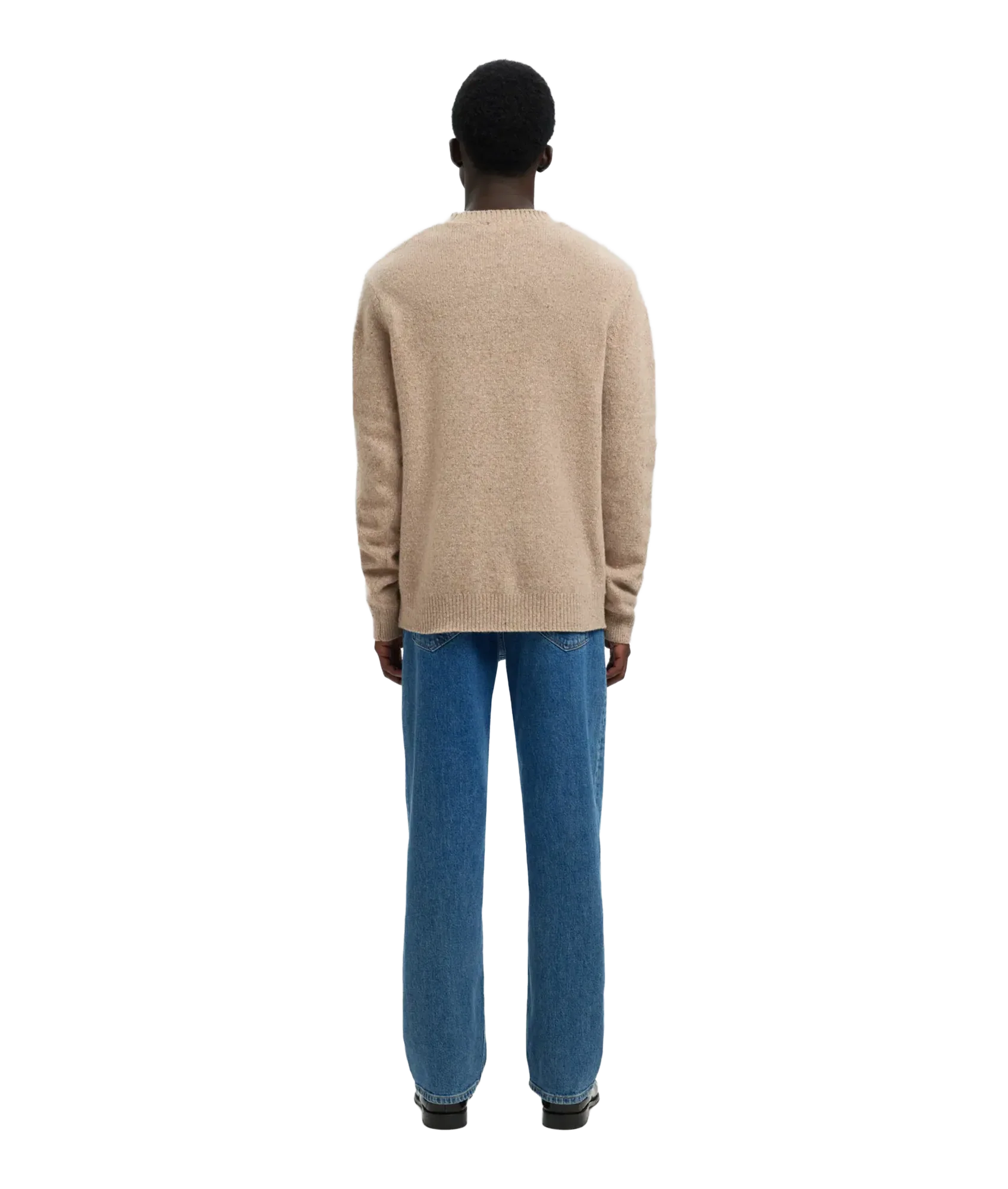 Neil Ls Knit Neps Crew Neck - Oatmeal Neps - Image 3