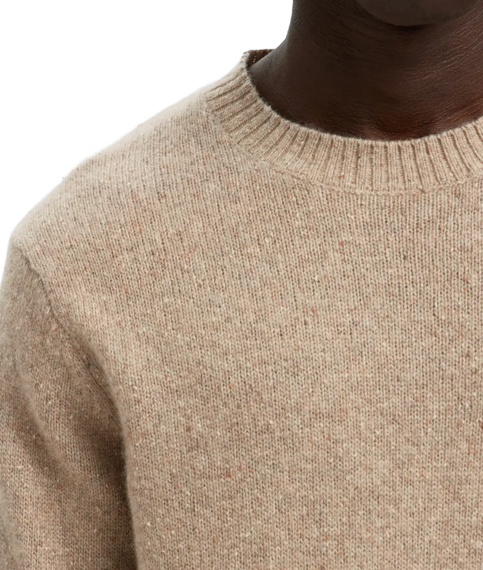 Neil Ls Knit Neps Crew Neck - Oatmeal Neps - Image 4