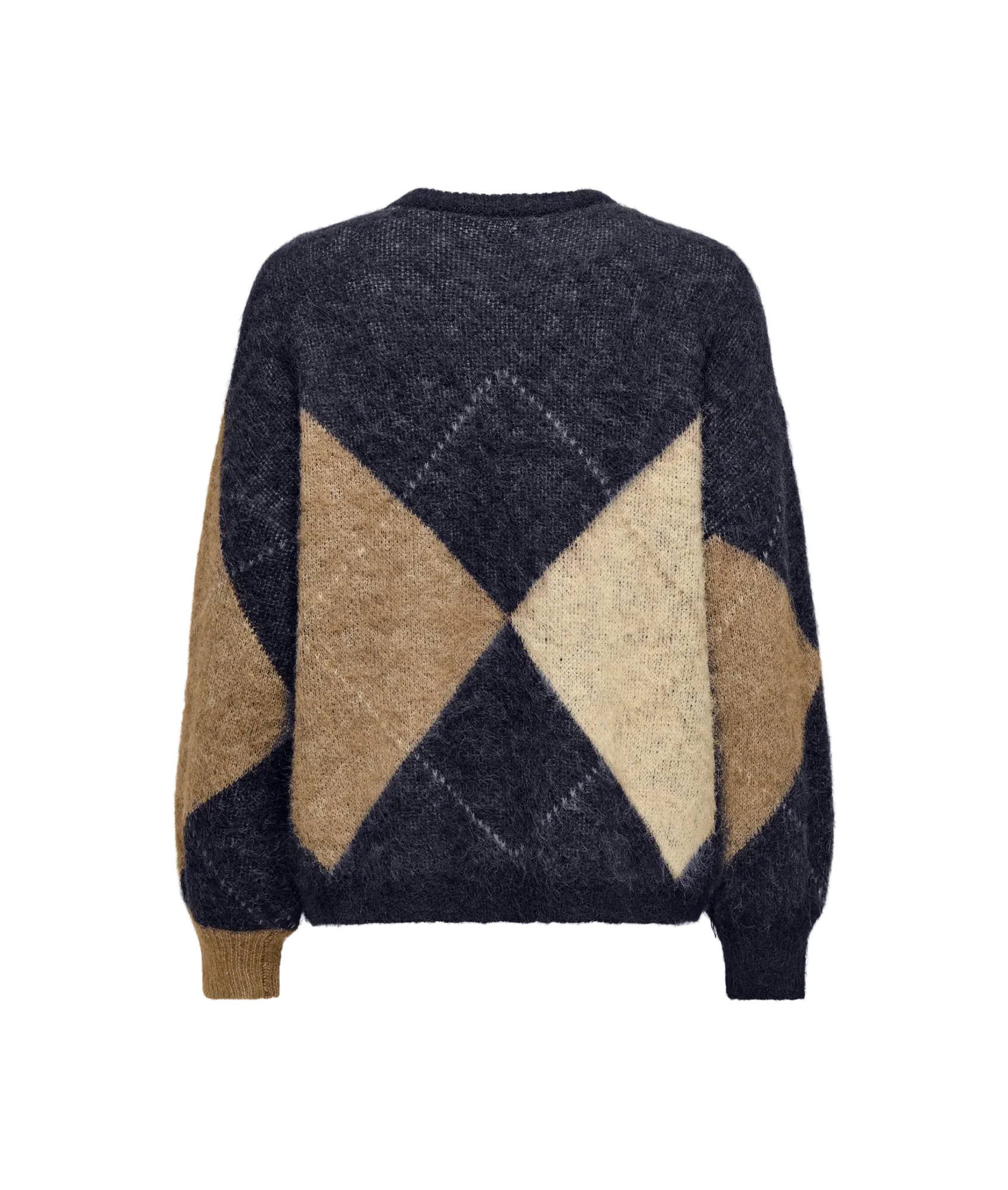 Noeme Life Ls Jq O-Neck Knt - Chestnut Cocoa Creme/Biscotti/Melange/Argyle - Image 2