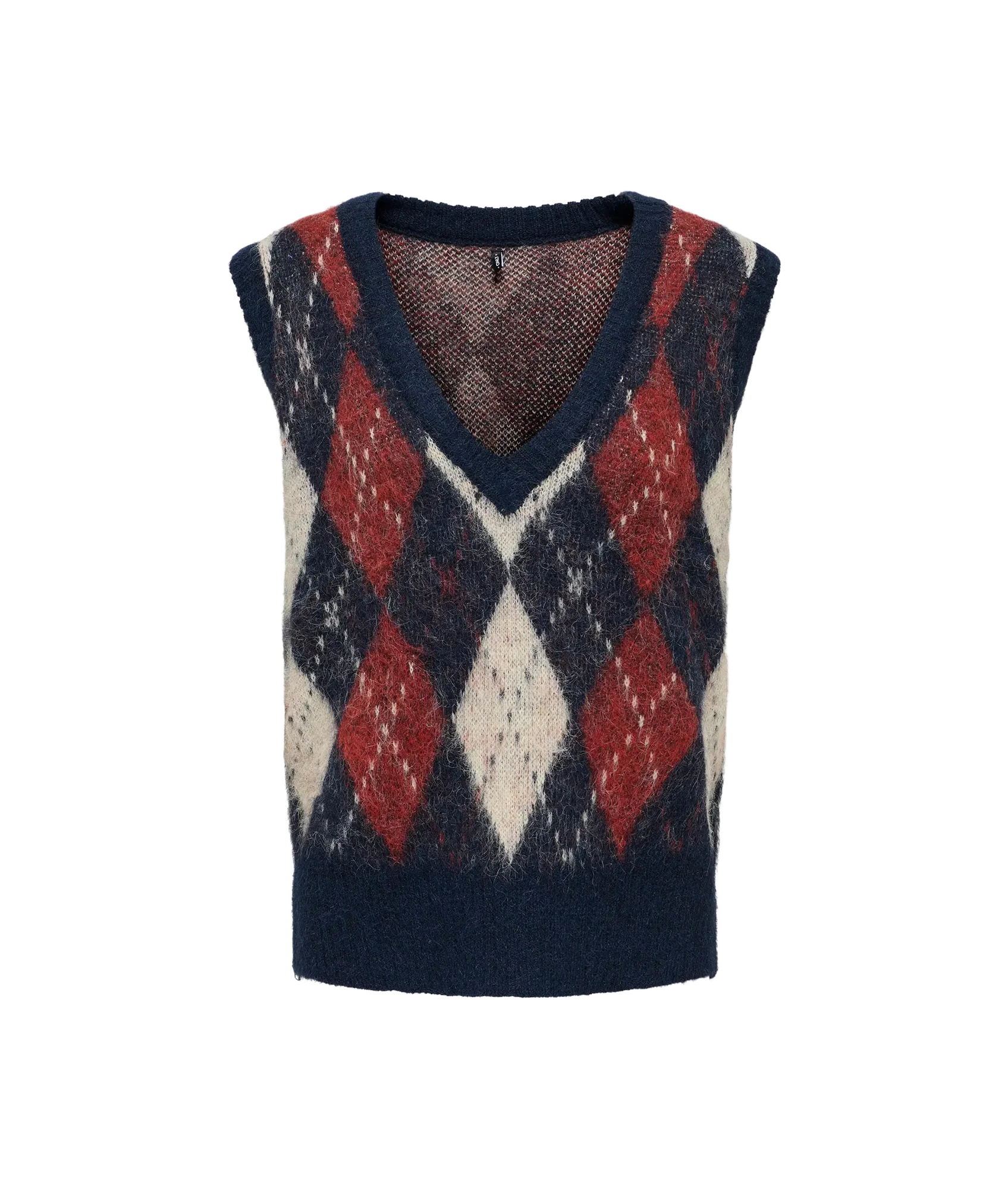 Noeme Life Sl Jq Vest V-Neck Knt - Cocoa Creme/Bisctti Melange