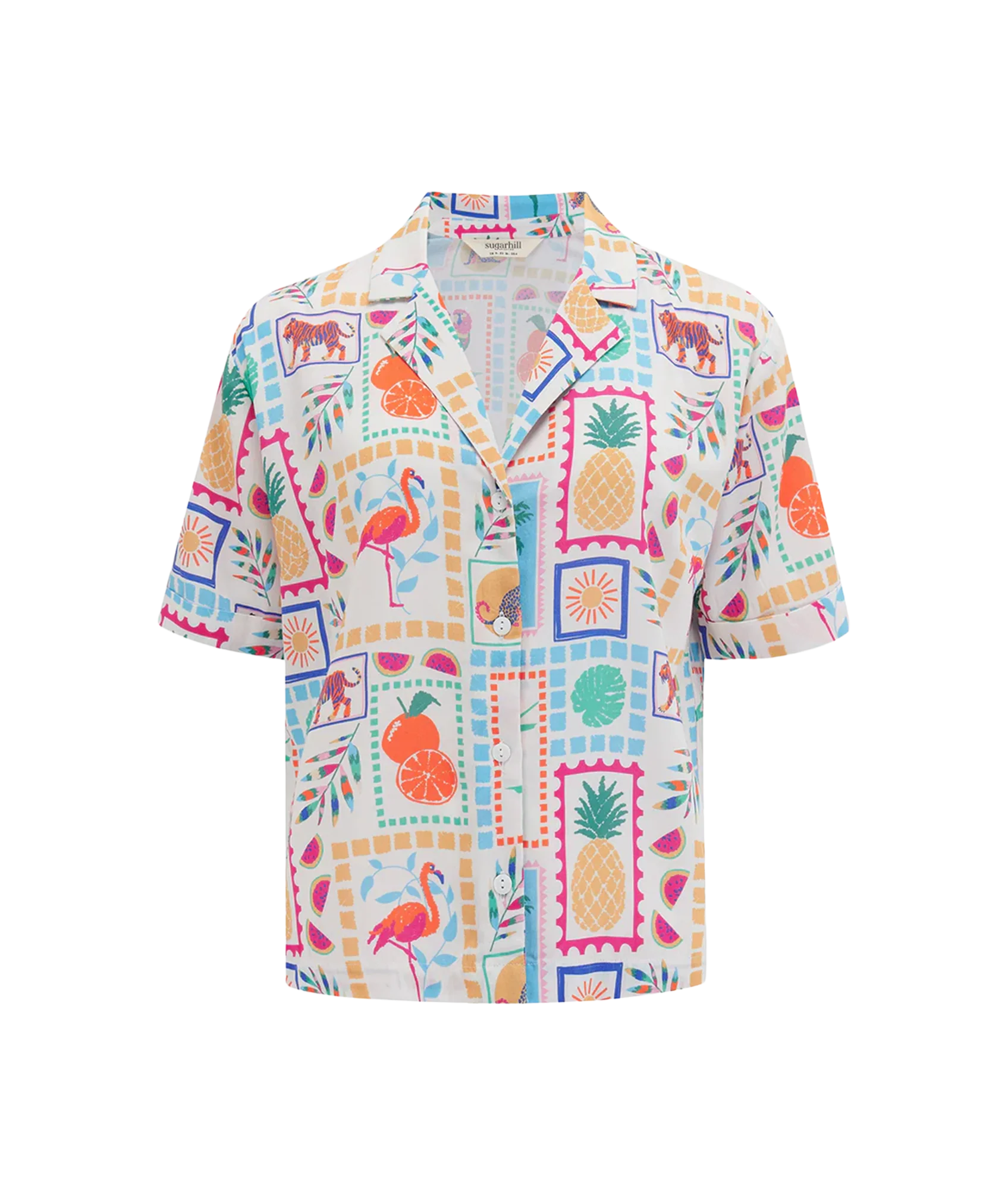 Odele Shirt - White/Jungle Tile