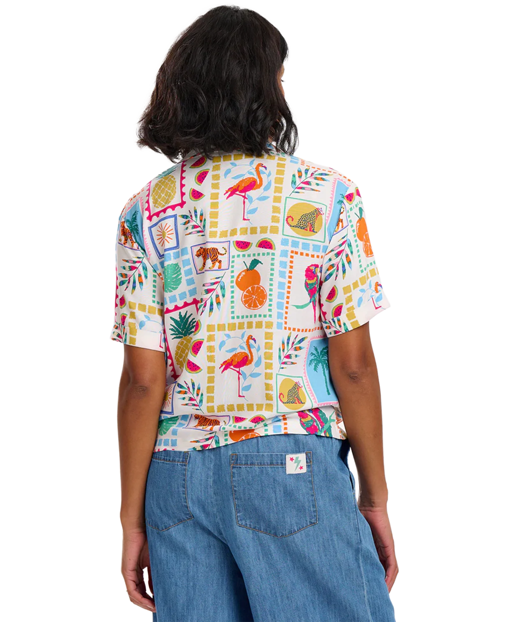 Odele Shirt - White/Jungle Tile - Image 3