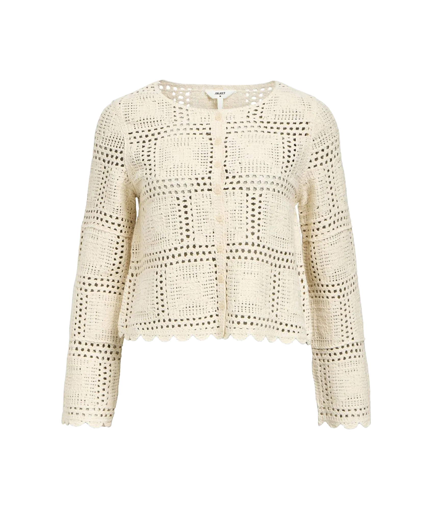 Orella L/S Knit Cardigan - Beige