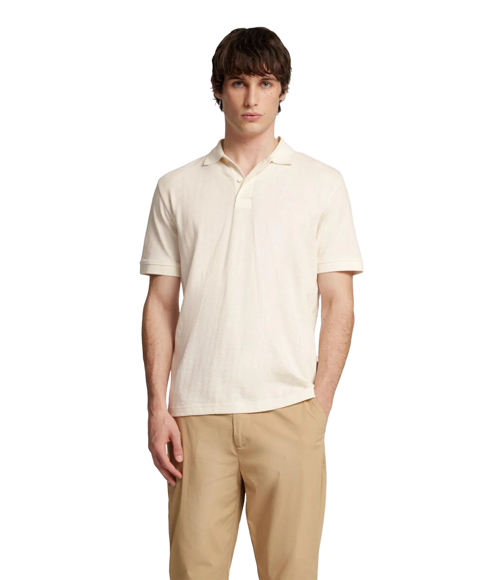 Paul Jacquard polo - Cream - Image 3