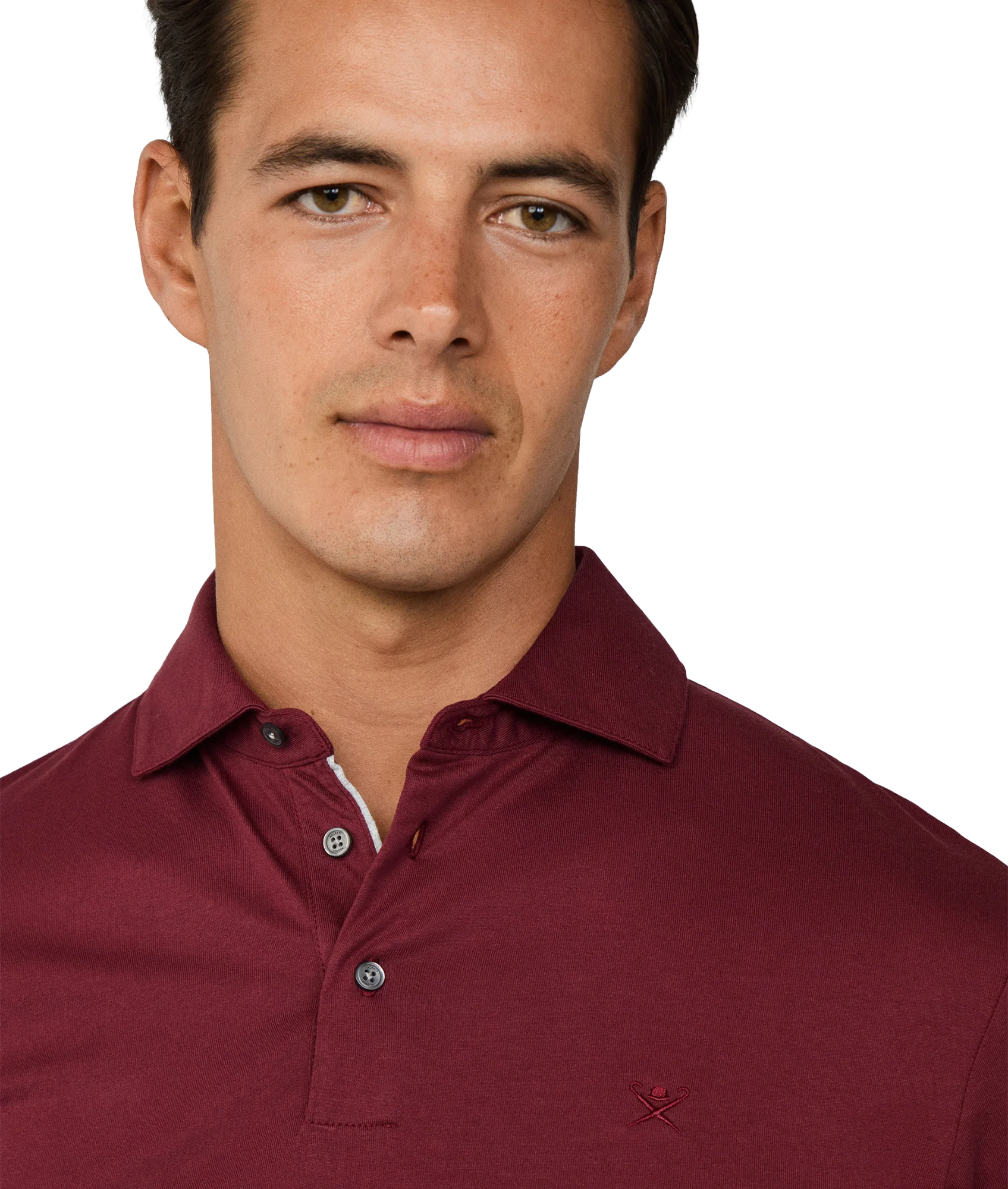 Pima Cotton Polo - Burgundy - Image 4