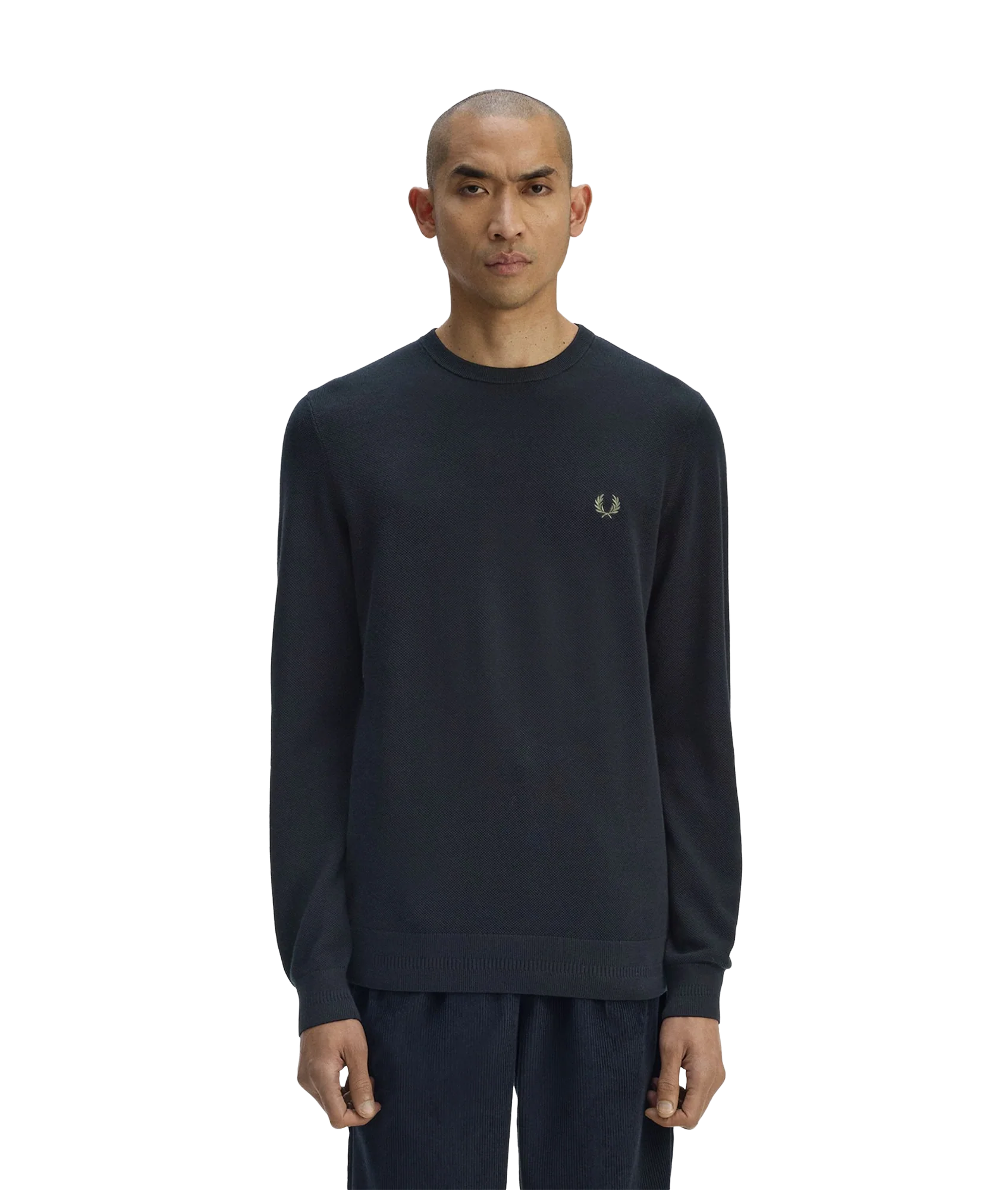 Pique Stitch Jumper - Navy - Image 3