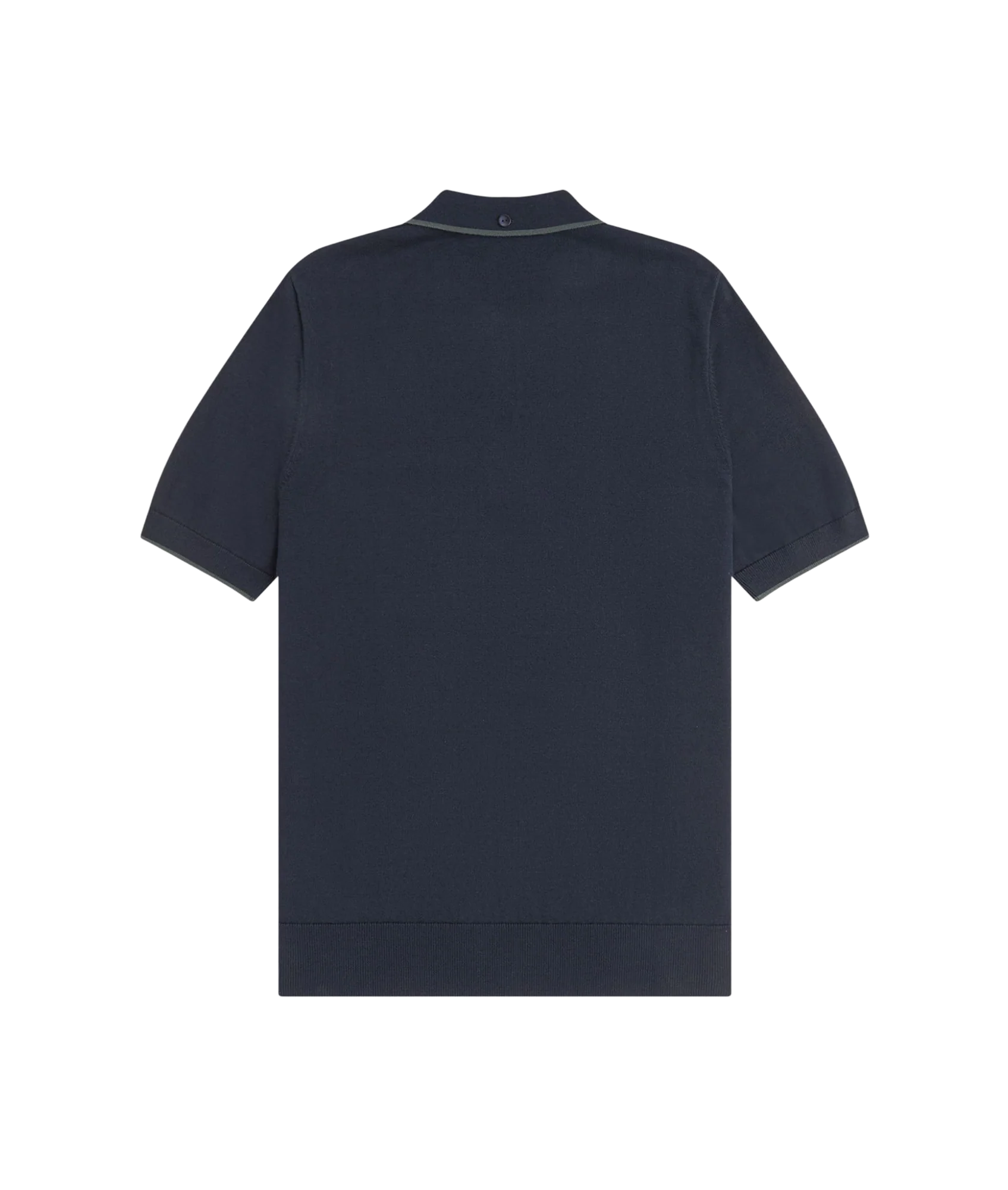 Pique Stitch Knitted Shirt - Navy - Image 2