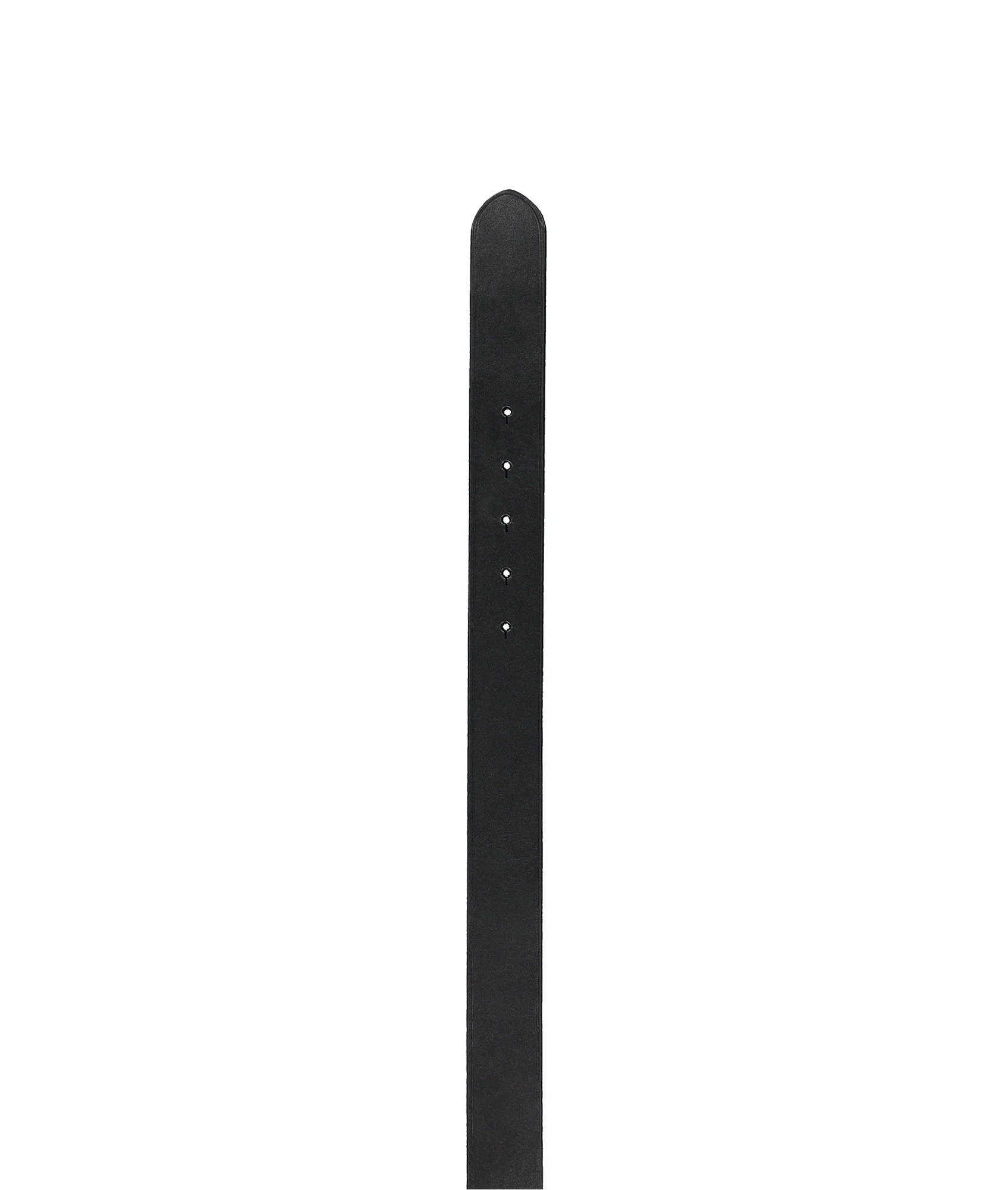 Plaque Leather Belt - Black - Image 3