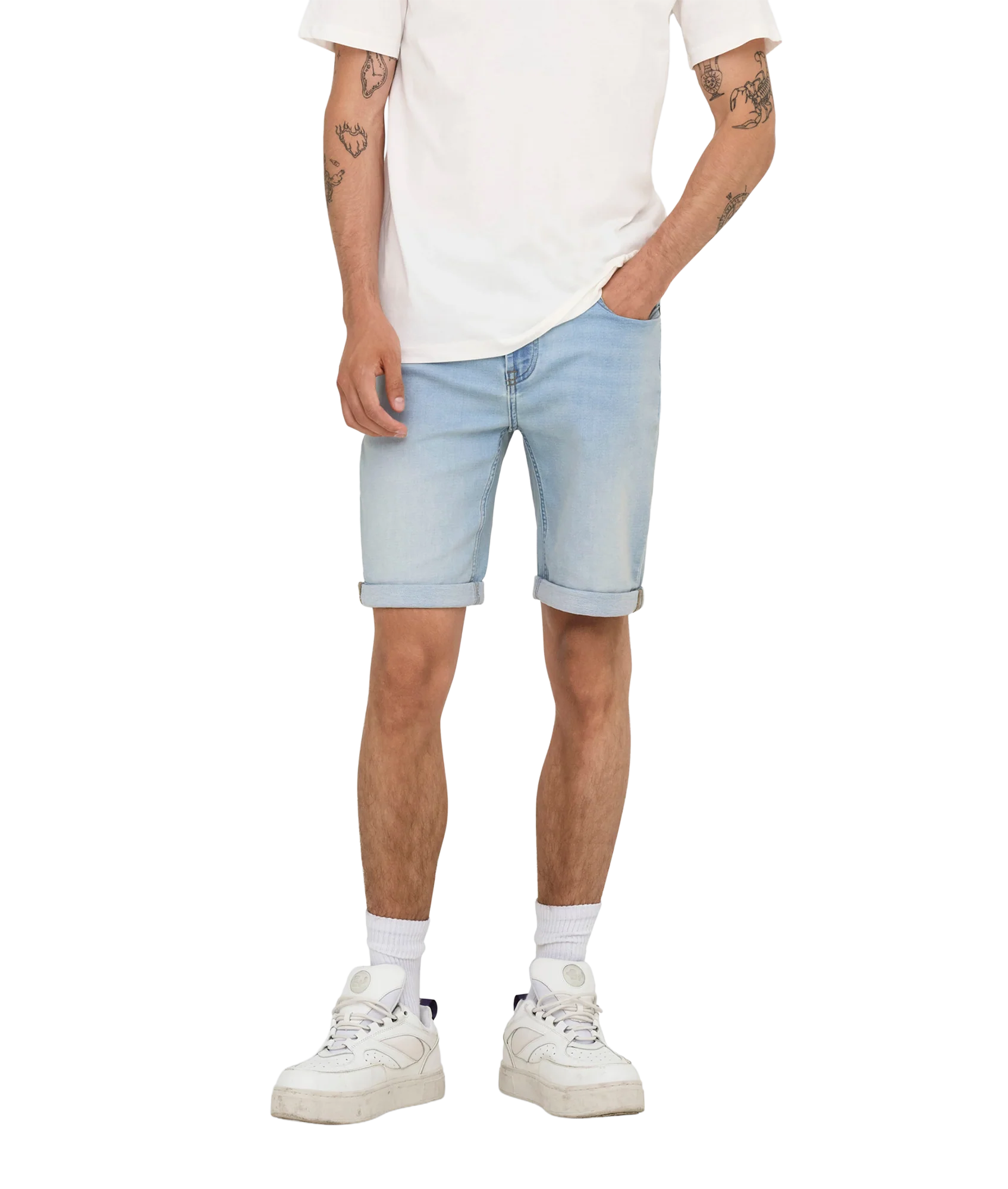 Ply Jog Lbd 0023 Ana Dnm Shorts - Blue - Image 4