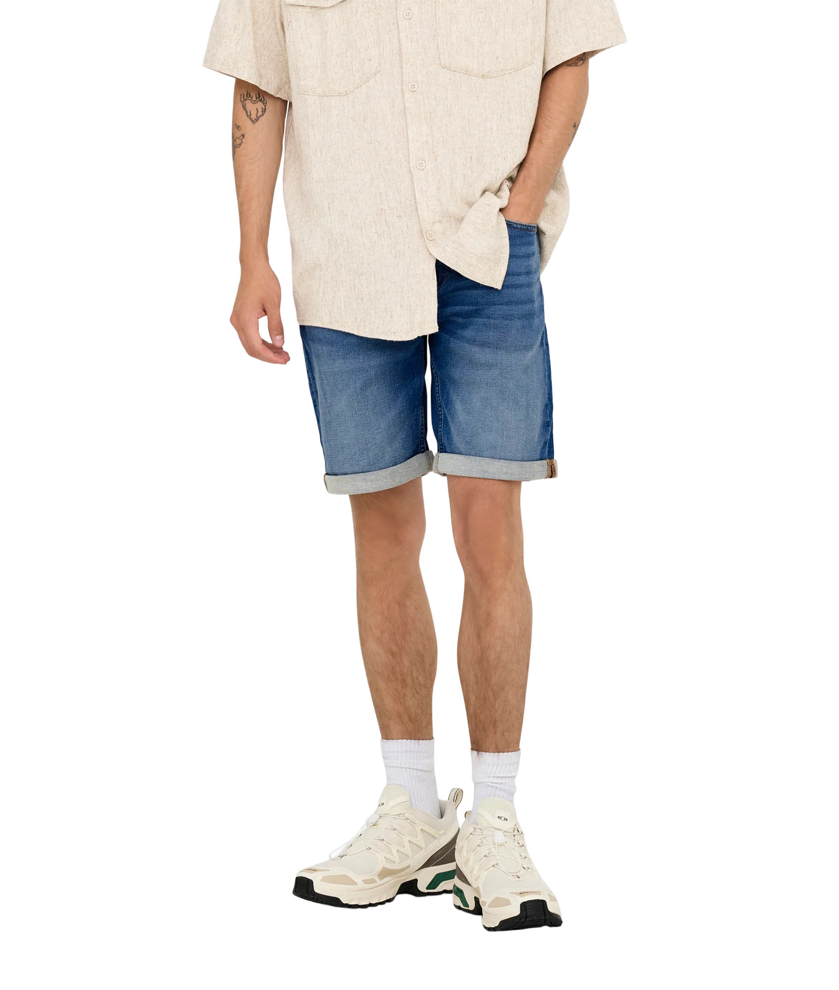Ply Jog Mbd 0024 Ana Dnm Shorts - Blue - Image 5