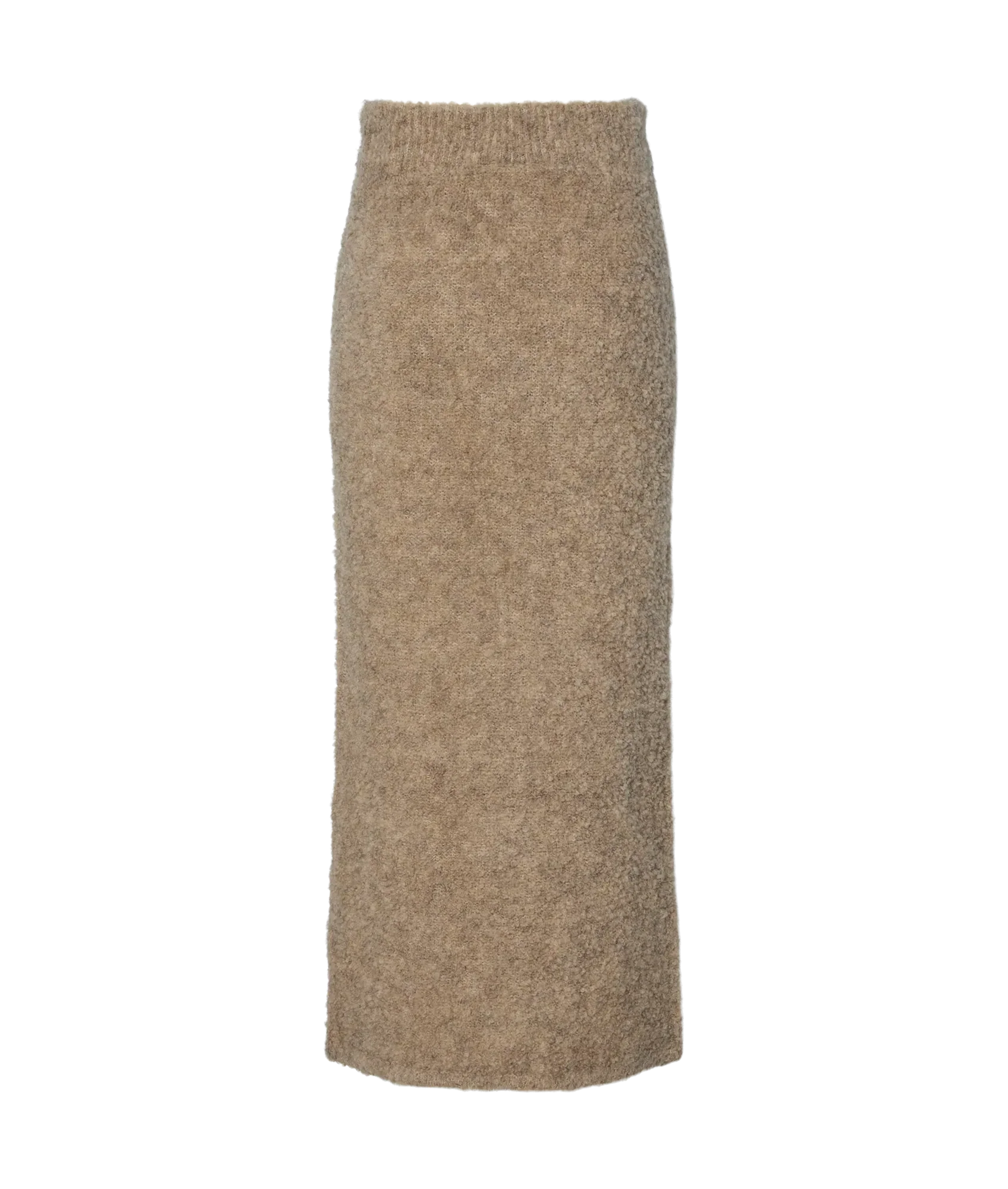 Plyra Knit Long Skirt - Warm Taupe/Light Grey Melange - Image 2