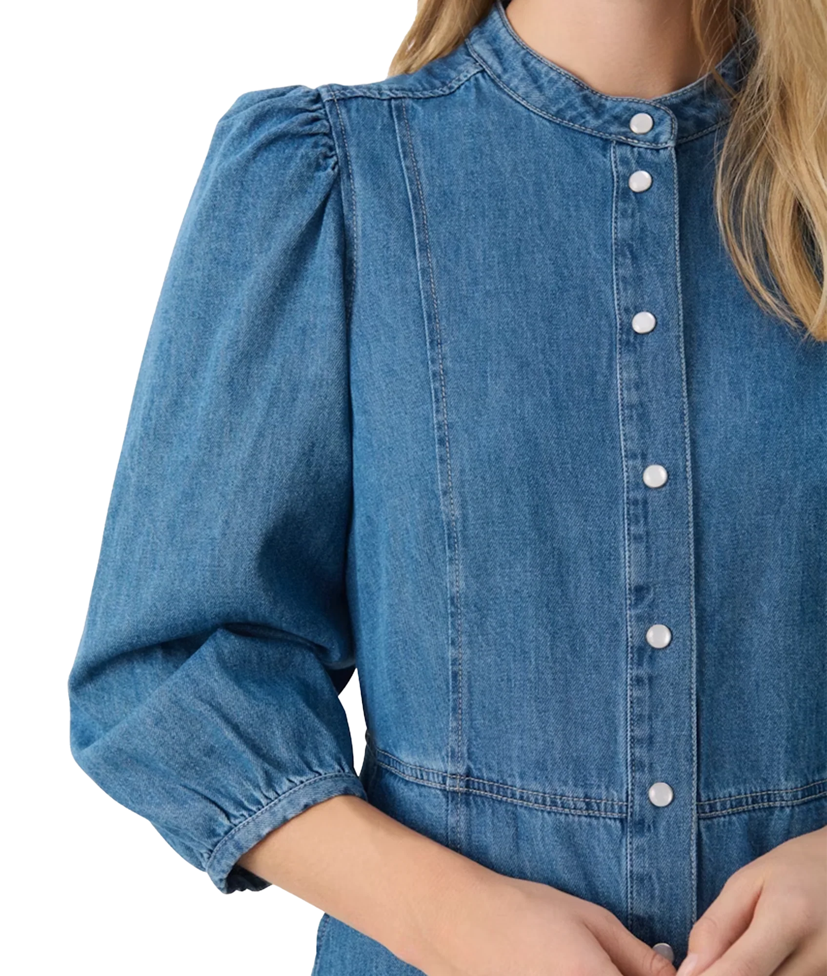 Polla Denim Dress - Blue - Image 6