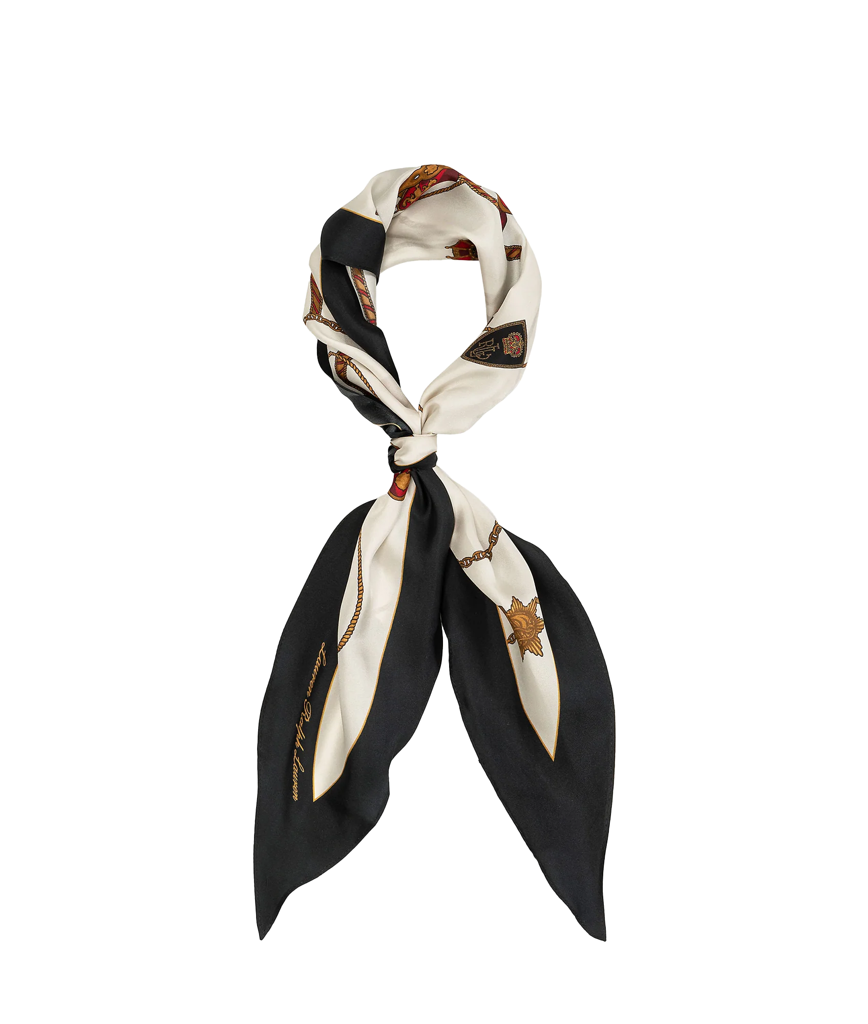 Print Silk Twill Diamond Scarf - Multi