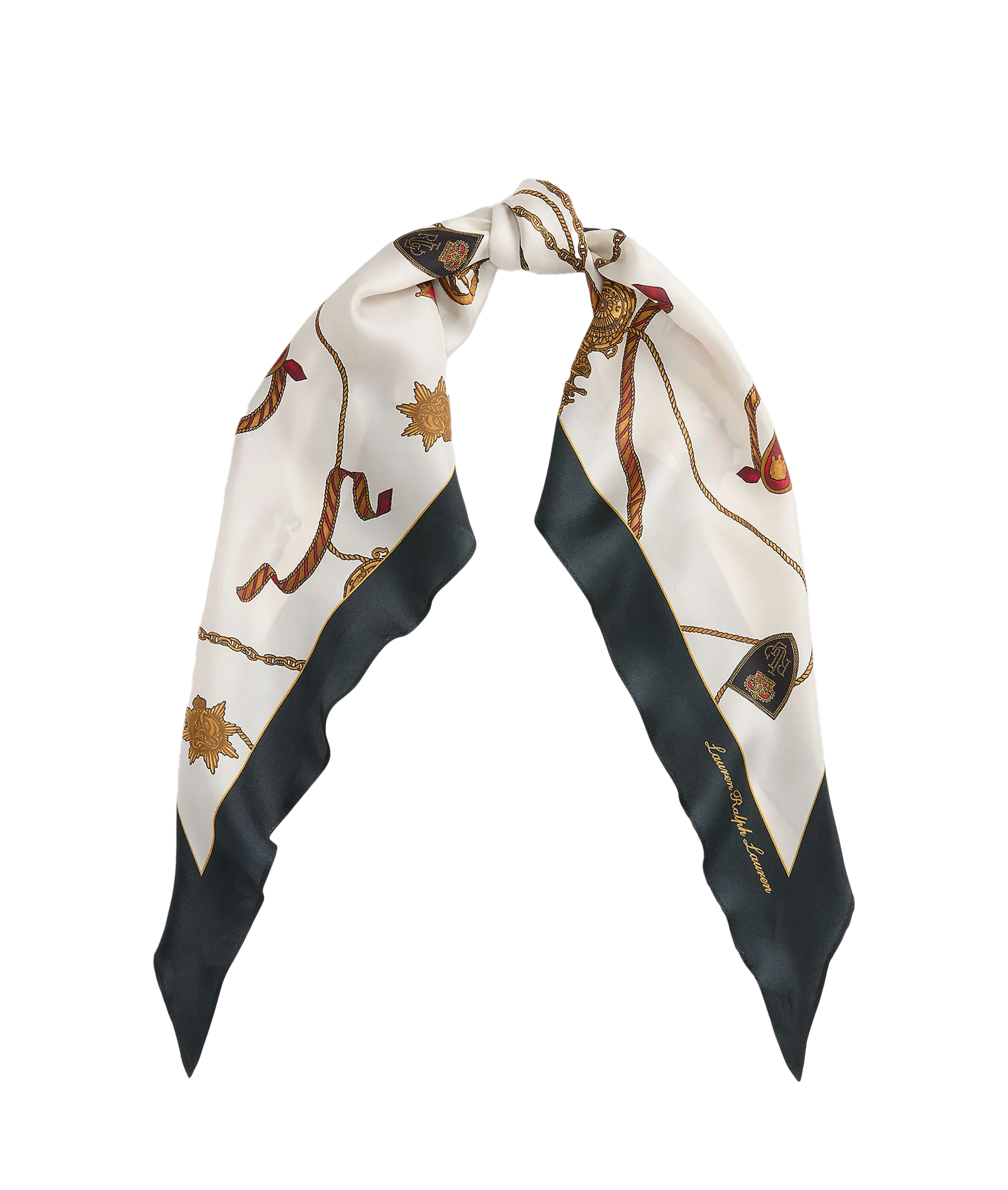 Print Silk Twill Diamond Scarf - Multi - Image 3