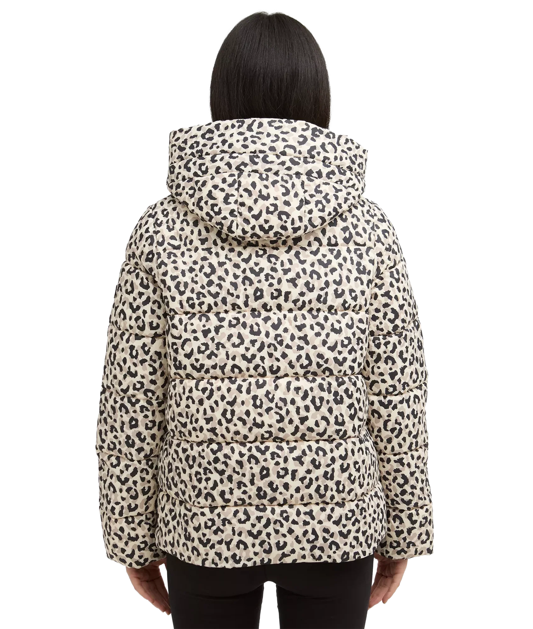 Printed Olivios Puffer Jacket - Jasmine Leopard Print - Image 3