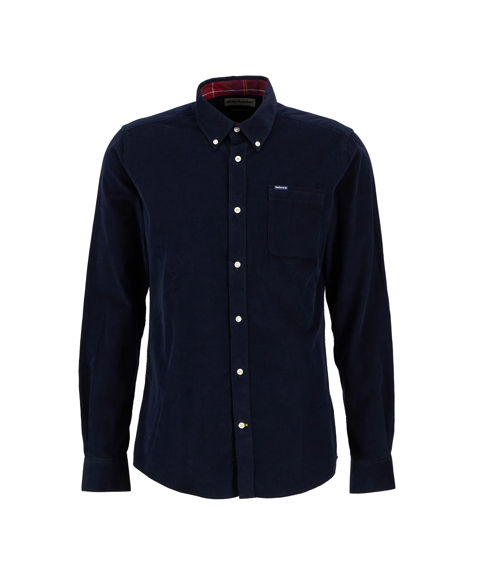 Ramsey Tailored Cord Shirt - Navy/Red