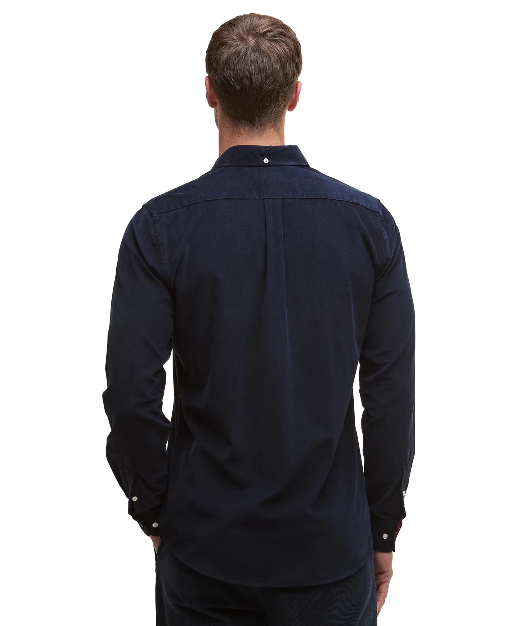 Ramsey Tailored Cord Shirt - Navy/Red - Image 3