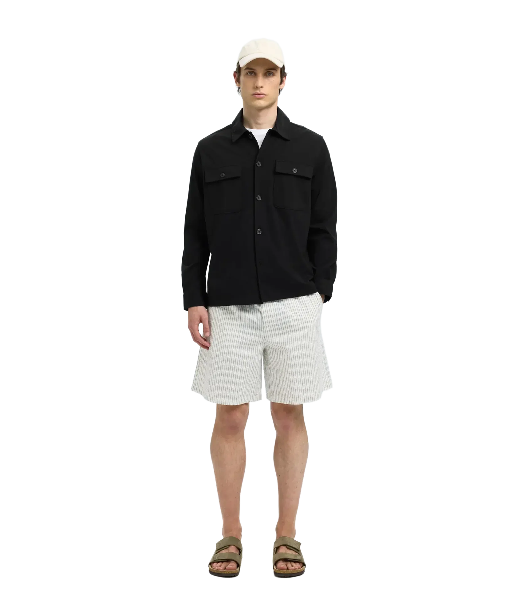 Reg Lorent Bi-Stretch Overshirt Noos - Black - Image 4