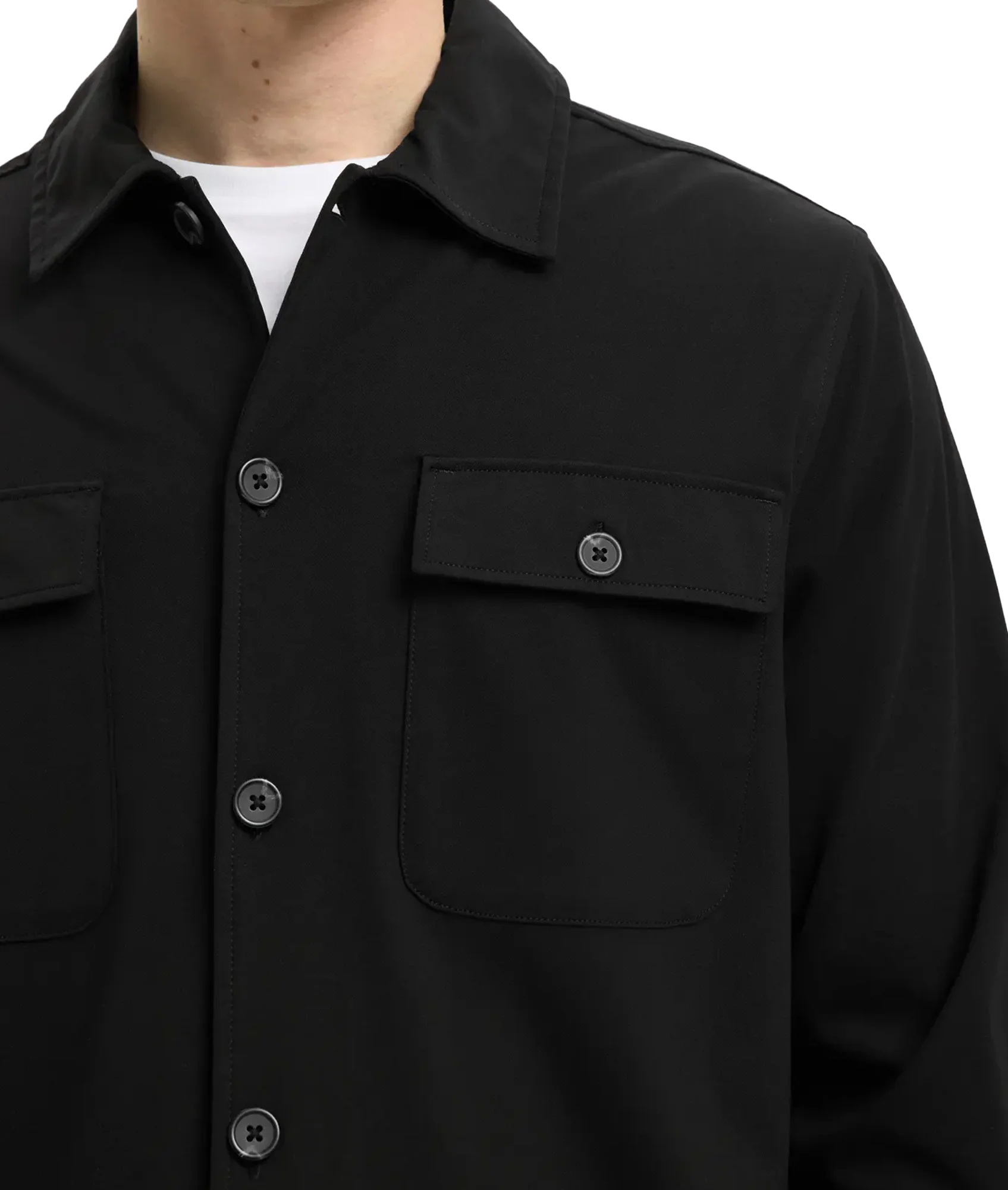 Reg Lorent Bi-Stretch Overshirt Noos - Black - Image 5