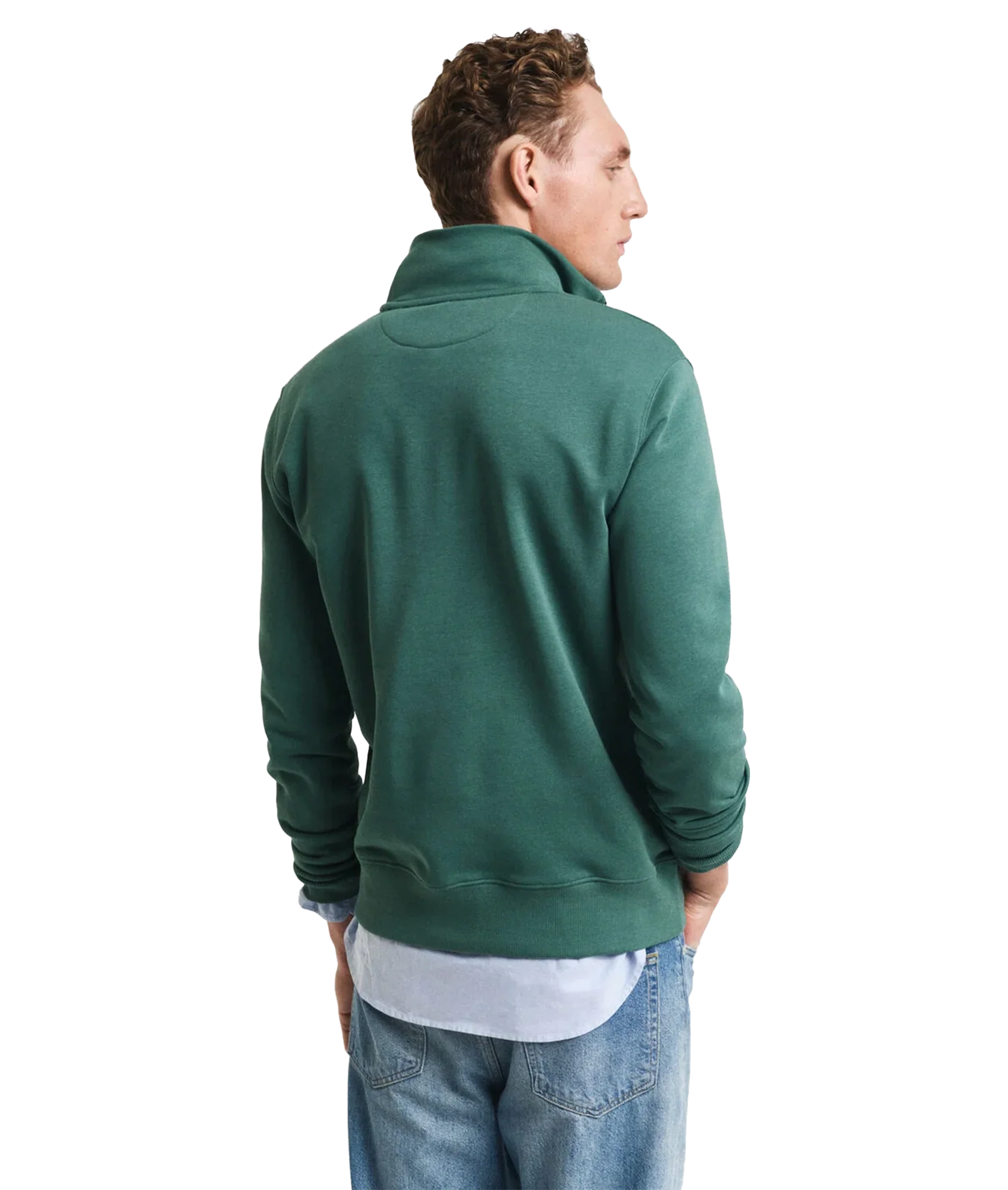 Reg Shield Half Zip Sweat - Green - Image 3