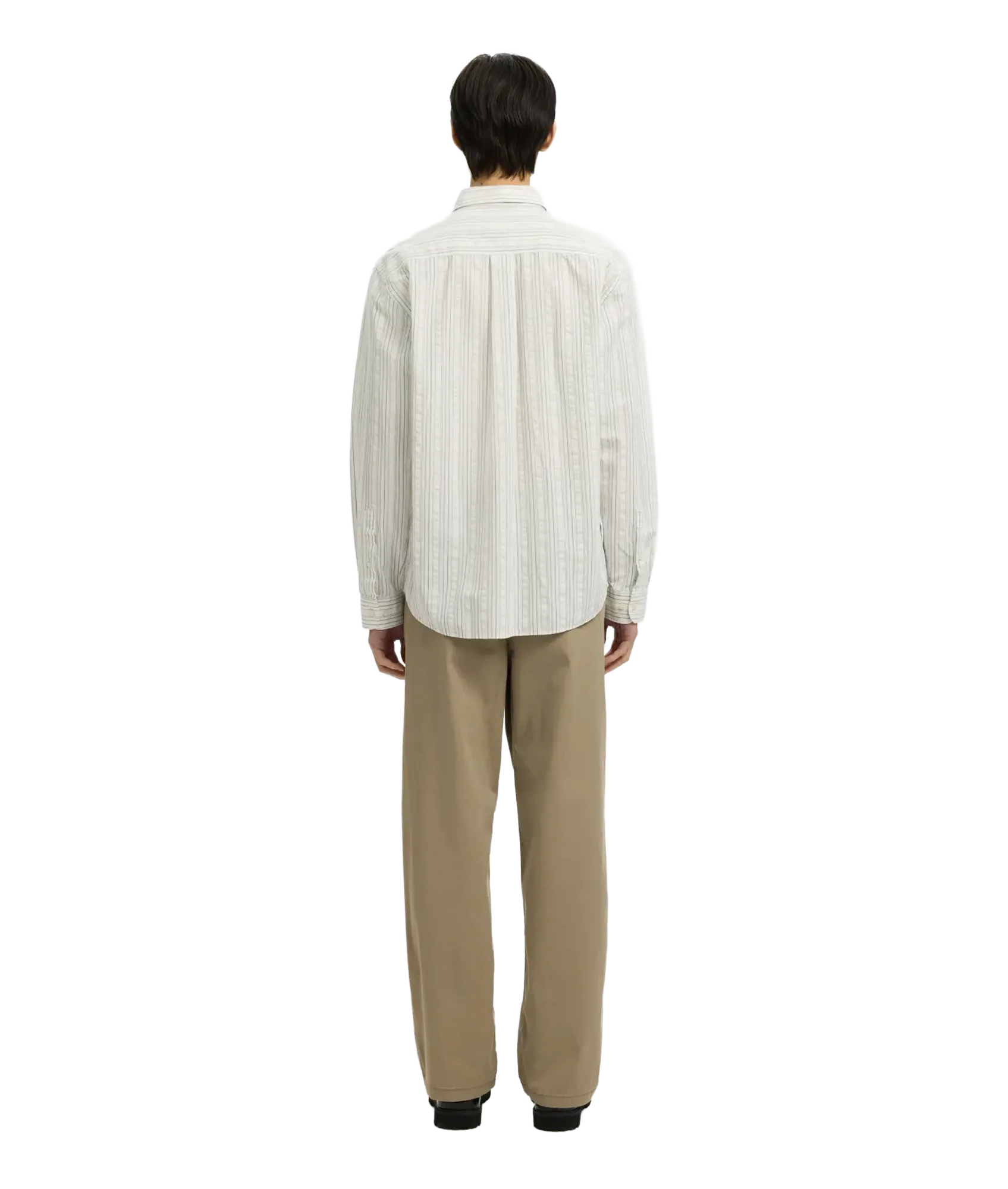 Regfreddie Mix Seersucker Ls Shirt - White - Image 3