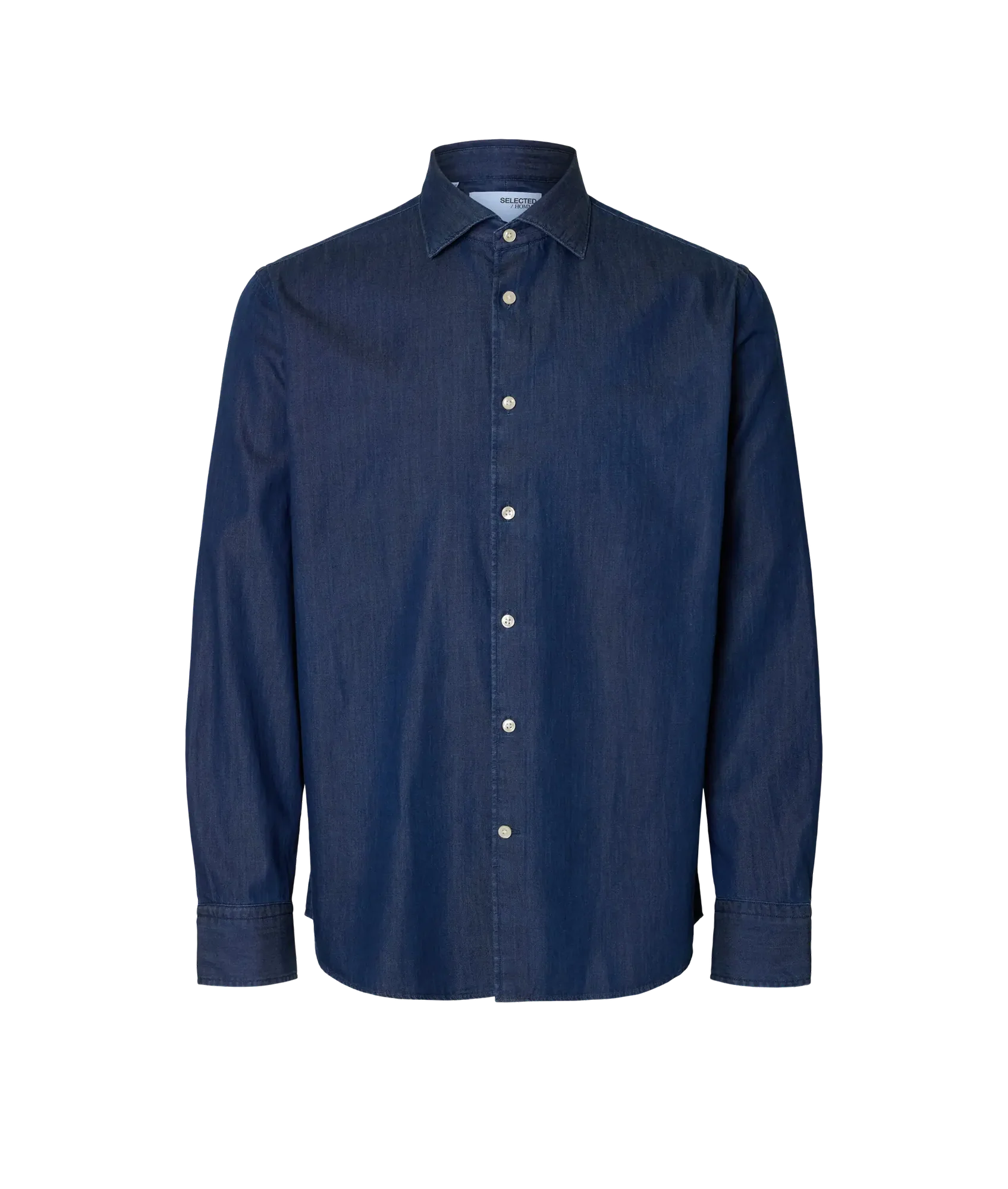 Regleo Denim Ls Shirt Spread - Dark Blue Denim