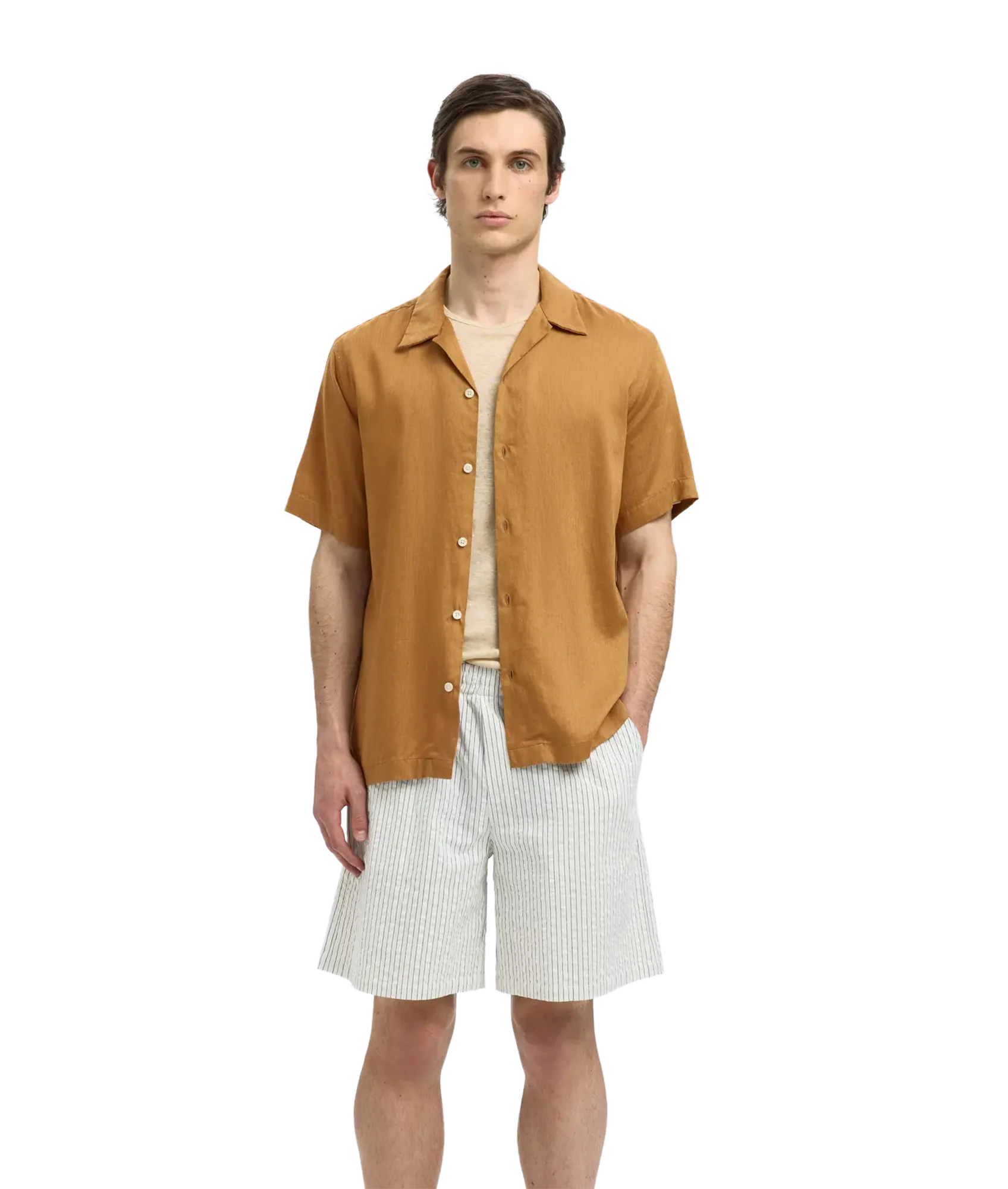 Regnoa Mix Shirt Ss Resort - Chipmunk - Image 2