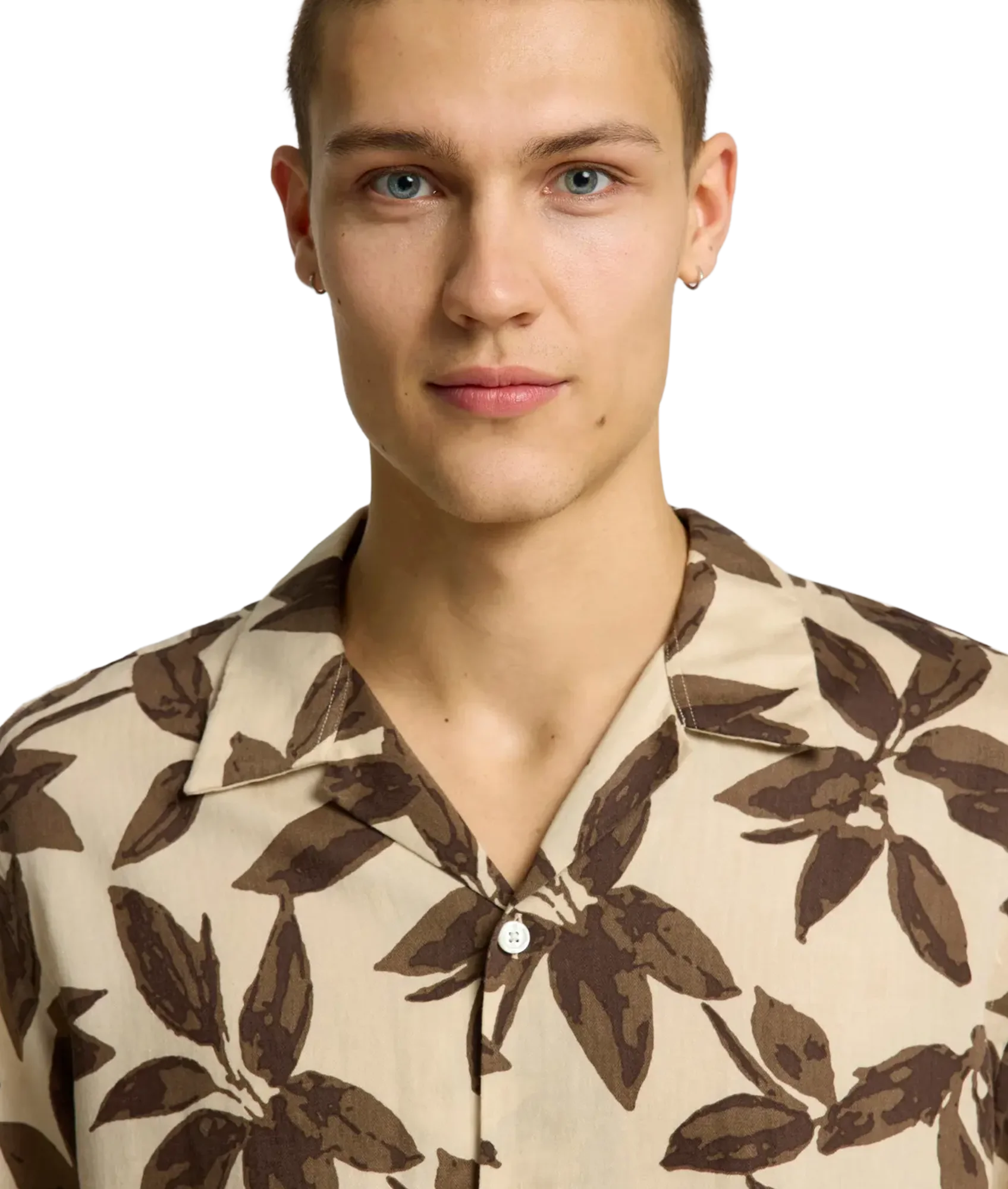 Regnoa Mix Shirt Ss Resort - Oatmeal Floral AOP - Image 5