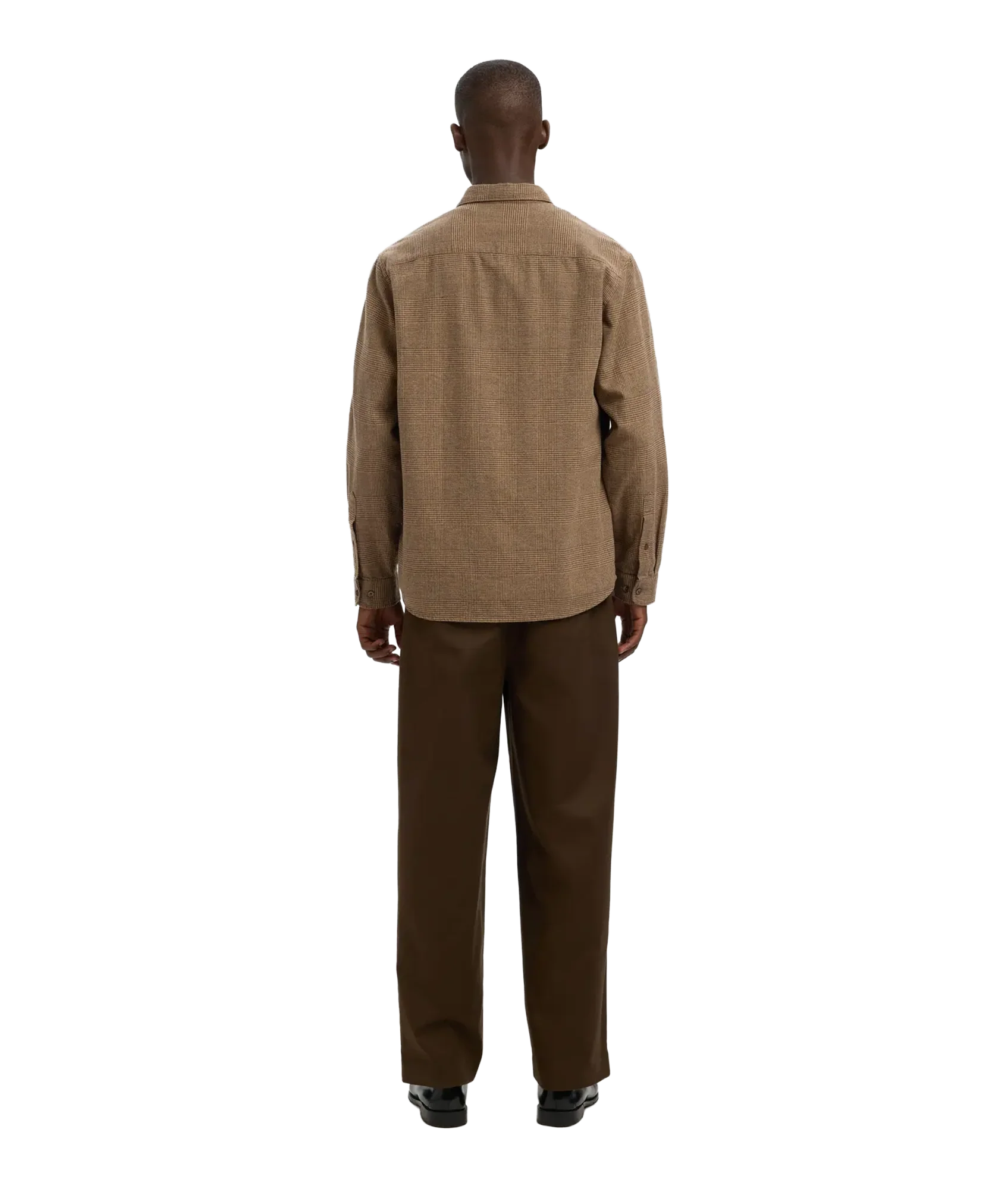 Regnoah Brushed Ls Shirt - Demitasse Oatmeal Checks - Image 3