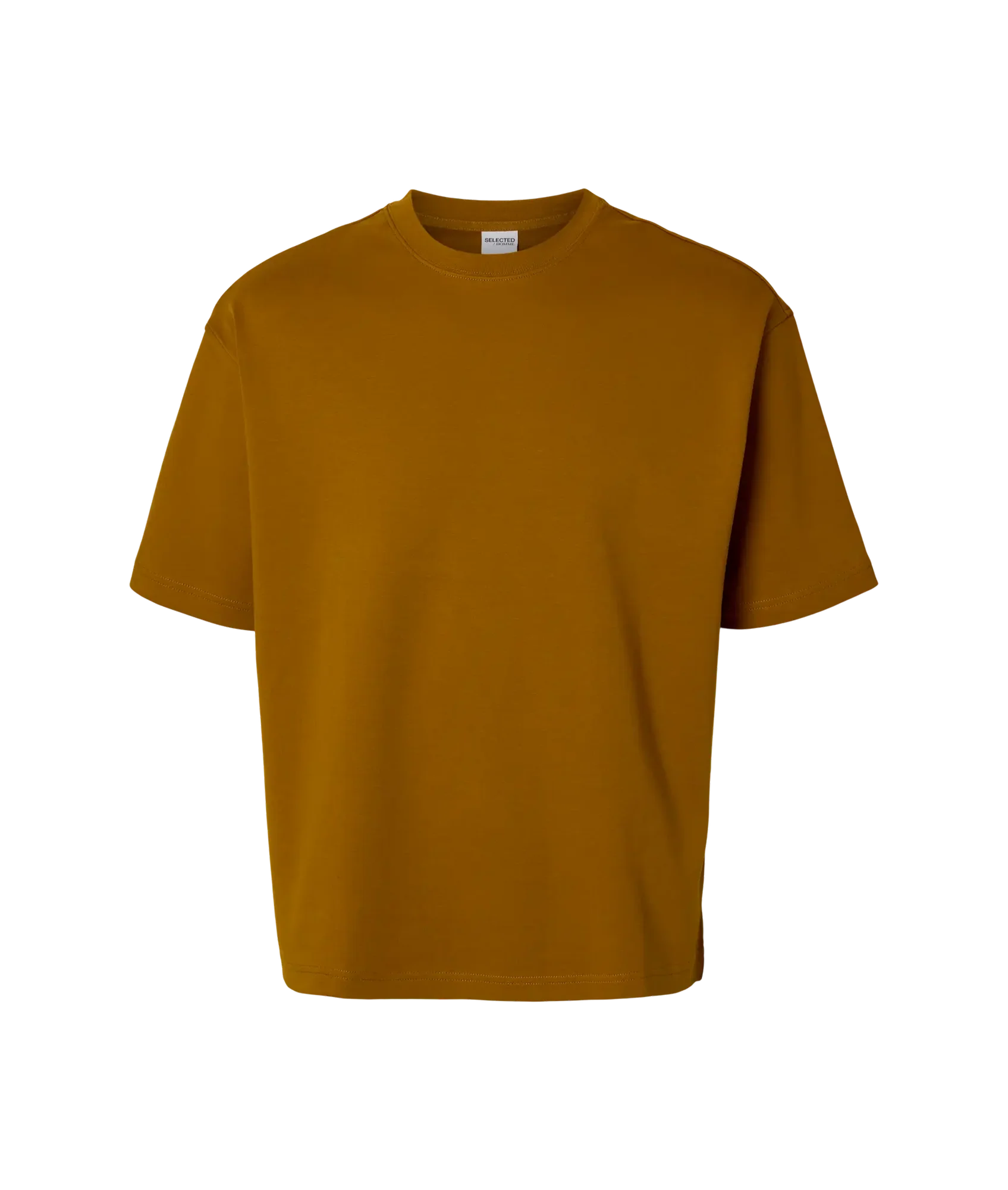 Relaxtaj Ss O-Neck Tee - Golden Brown