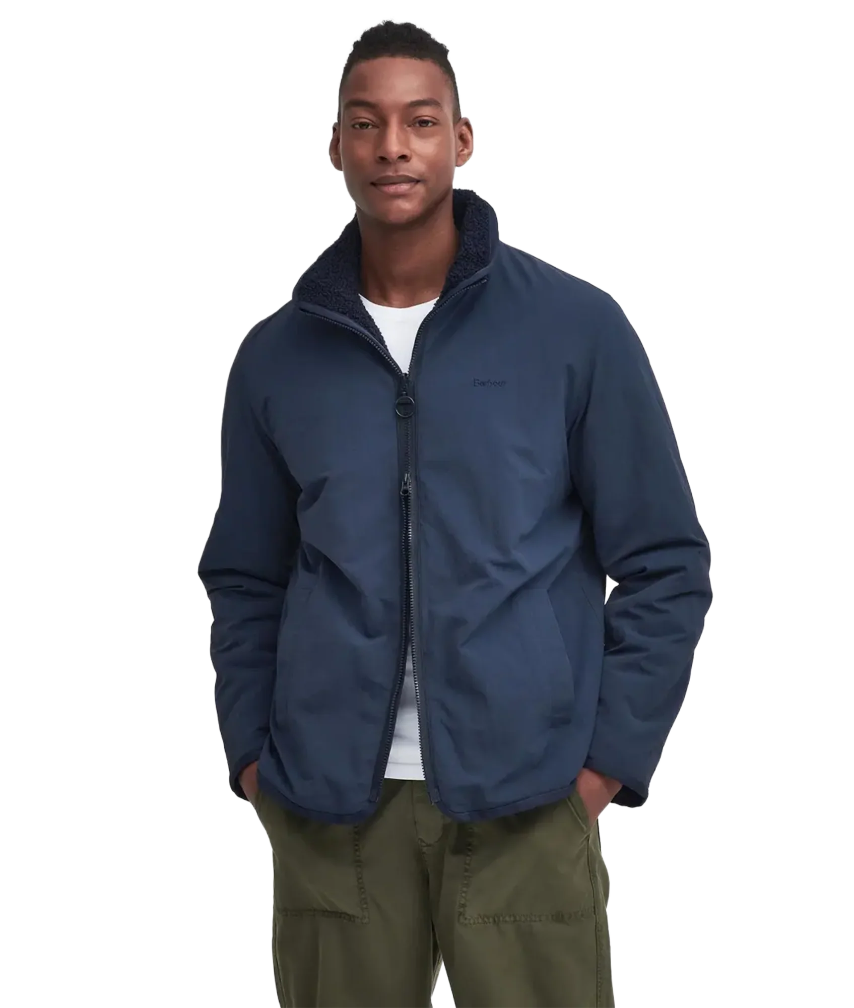 Reversible Fleece Jacket - Navy - Image 2