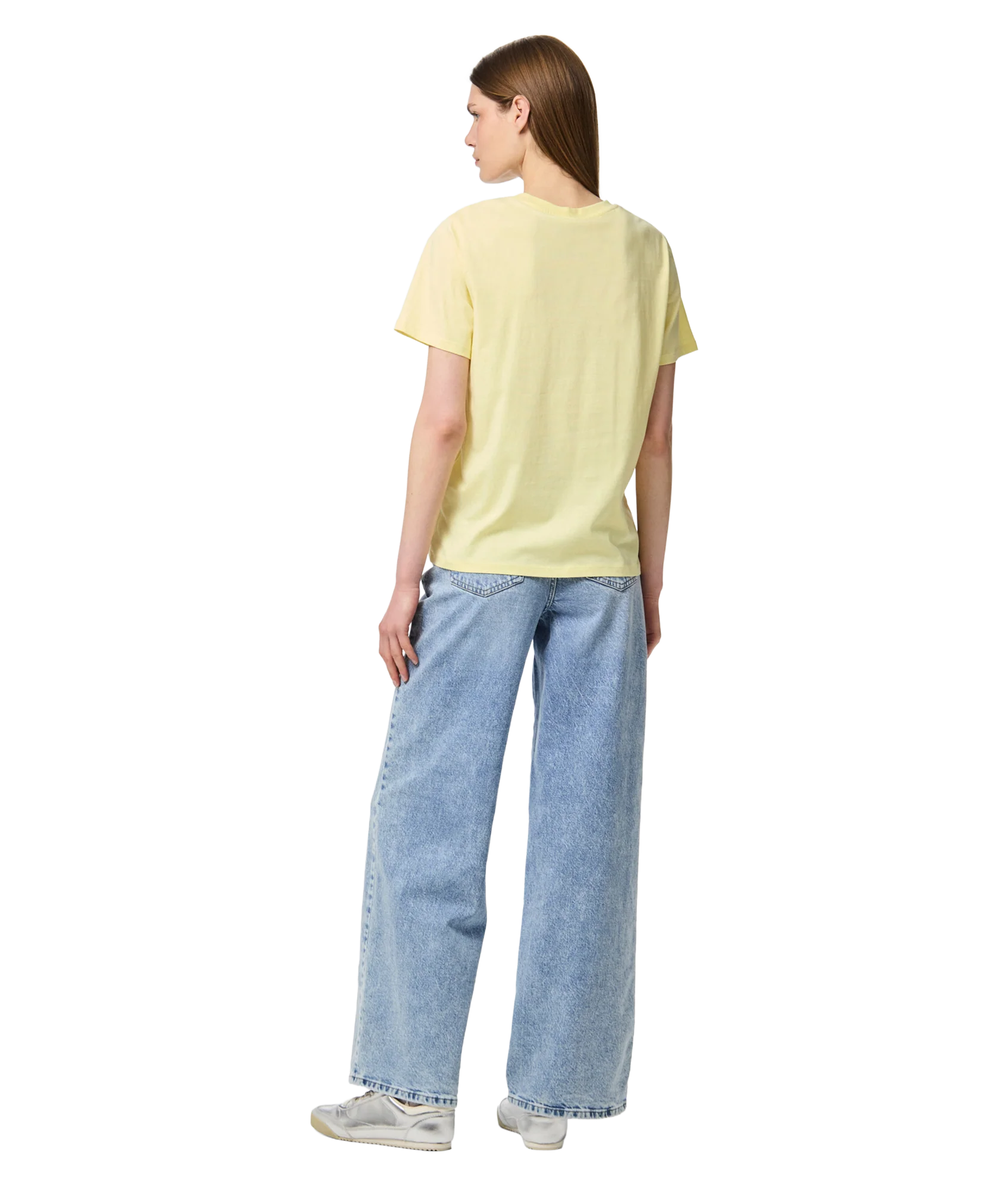 Ria Ss Solid Tee Jrs Bc - Yellow - Image 4