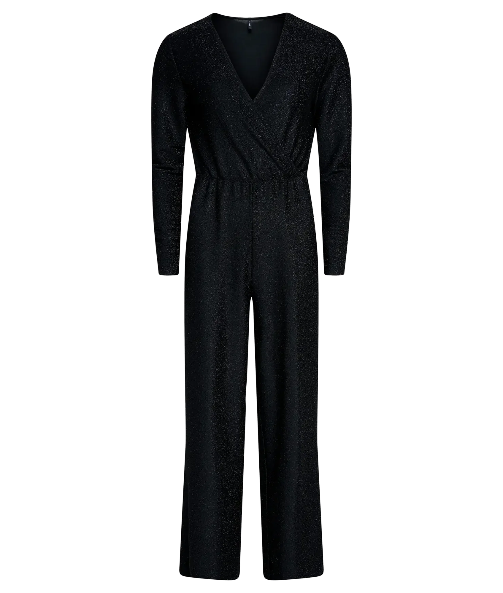 Rich L/S Glitter Jumpsuit Jrs - Black Silver Glitter