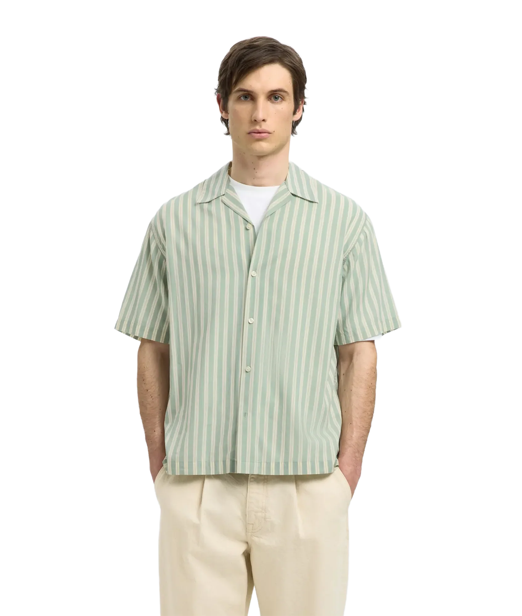 Rlxair Mix Ss Shirt - Iceberg Green Stripes - Image 2