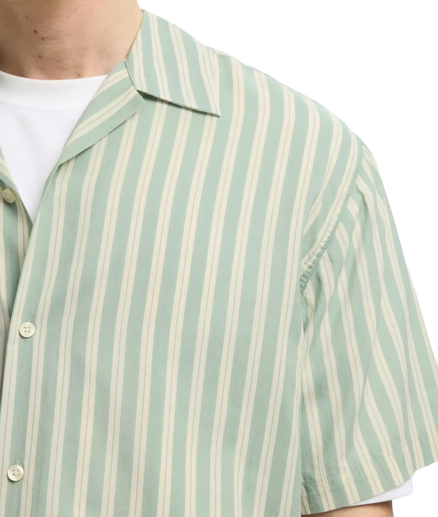 Rlxair Mix Ss Shirt - Iceberg Green Stripes - Image 5