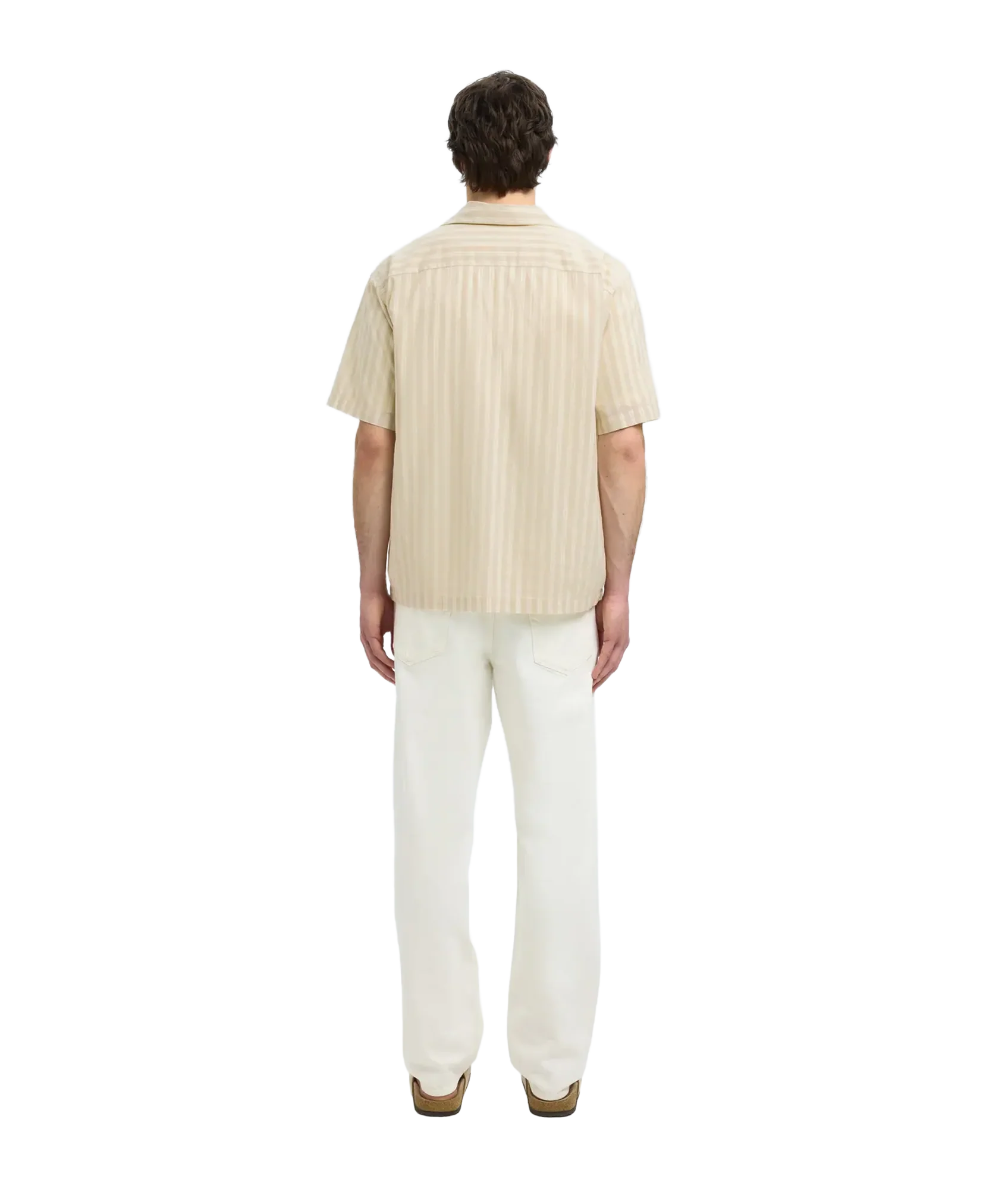 Rlxair Mix Ss Shirt - Oatmeal Stripes - Image 3