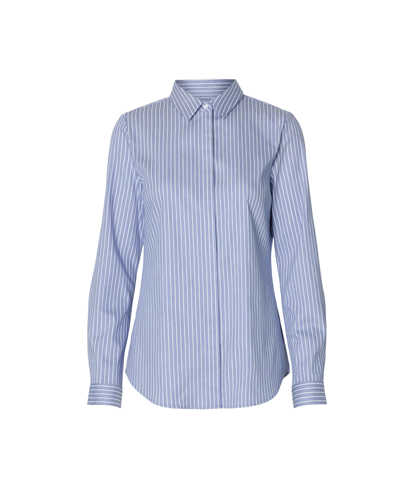Romie Ls Striped Fitted Shirt - Blue