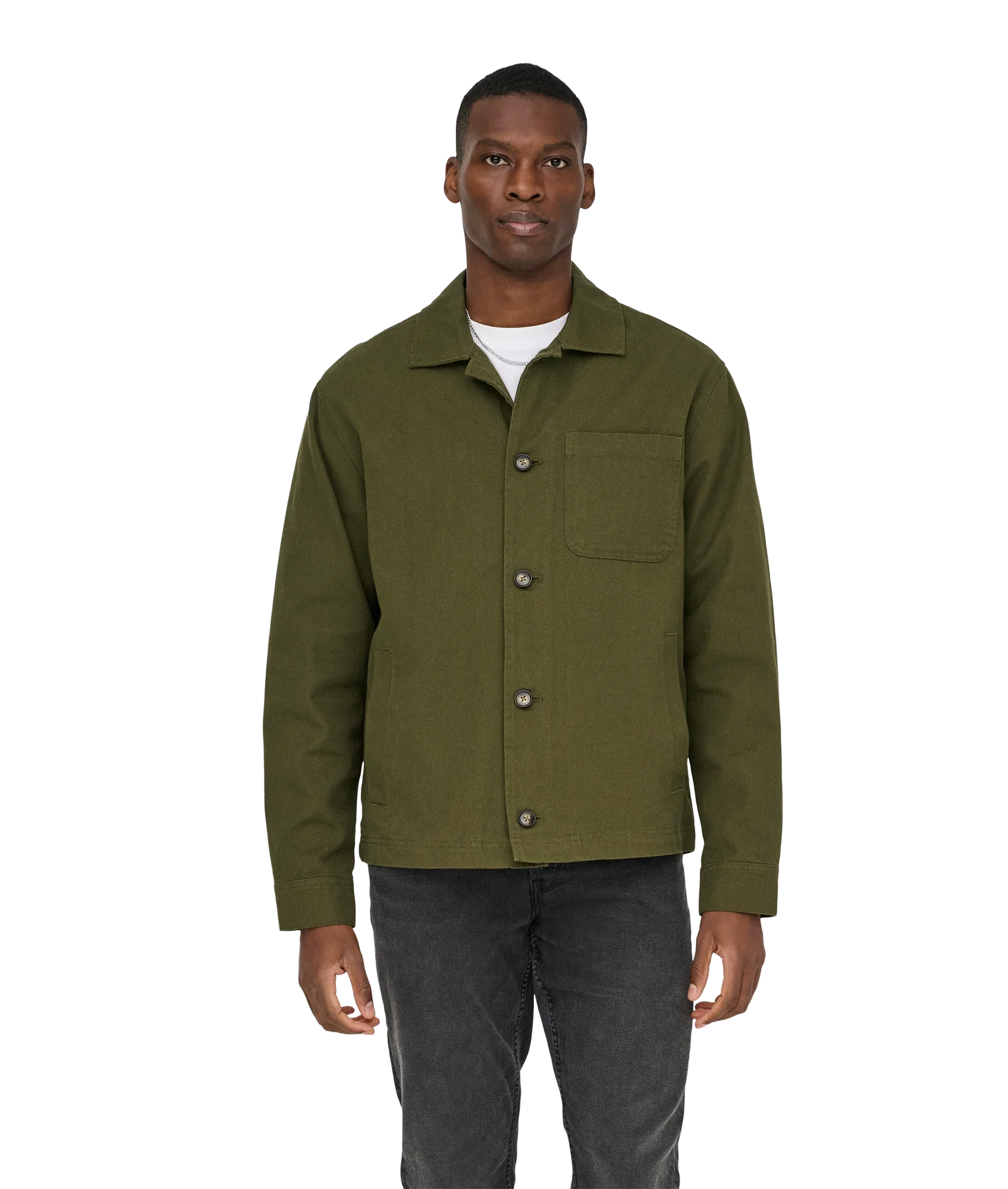 Ronnie Ctn Jacket Otw - Brown - Image 3