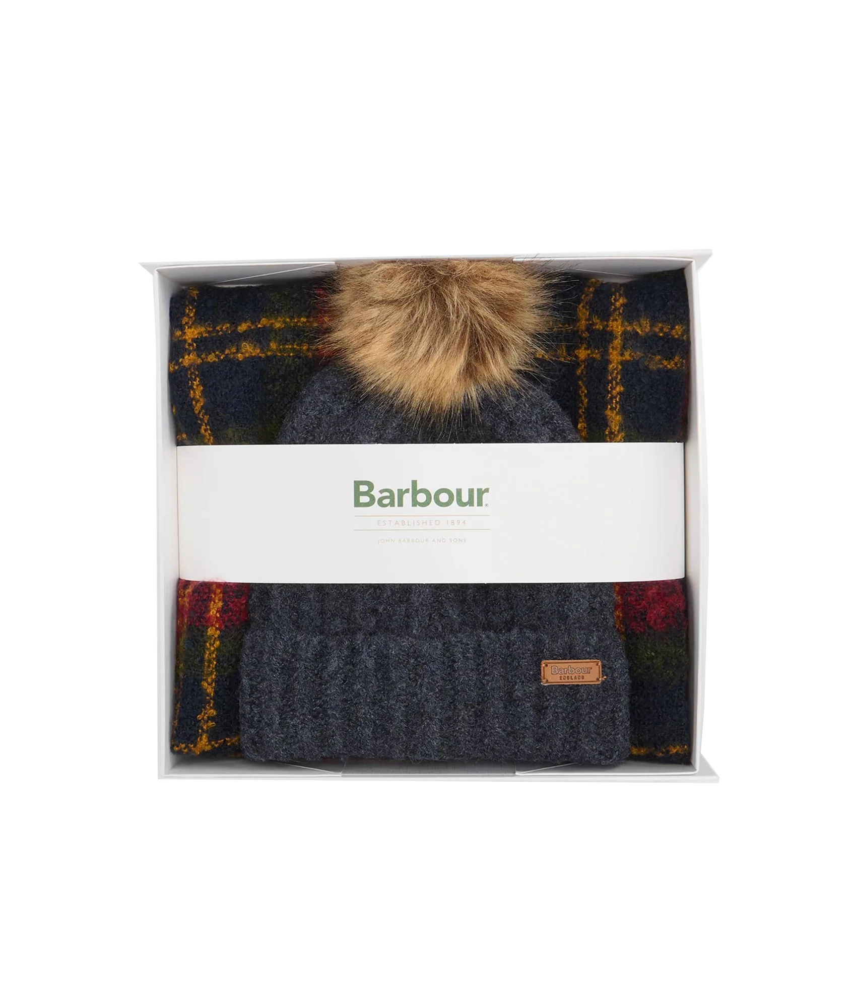 Saltburn Beanie & Tartan Scarf Gift Set - Winterberry Tartan - Image 4