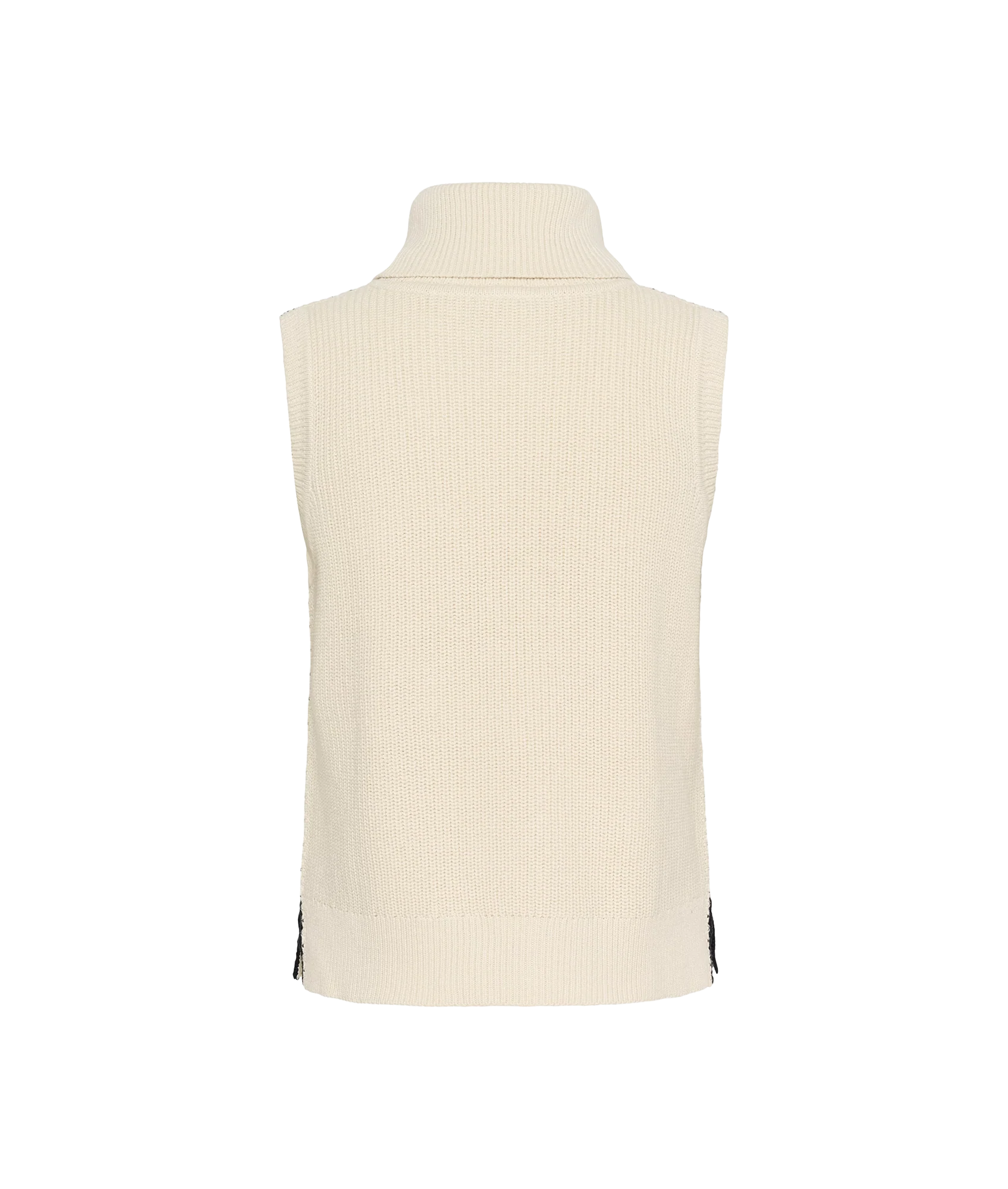 Sella Waistcoat - Whitecap Gray/Dark Navy Stitch - Image 2