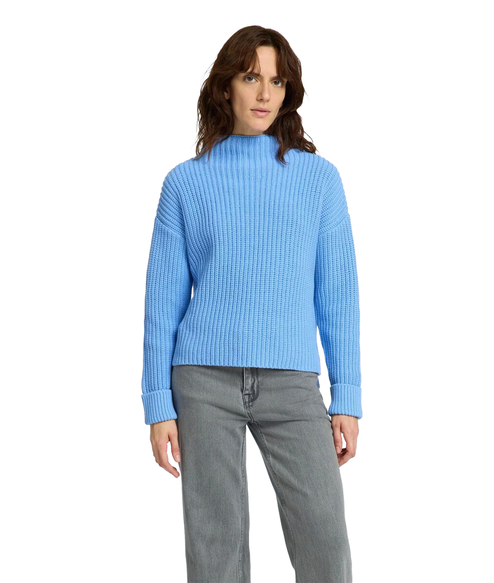 Selma Ls Knit Pullover - Blue - Image 2