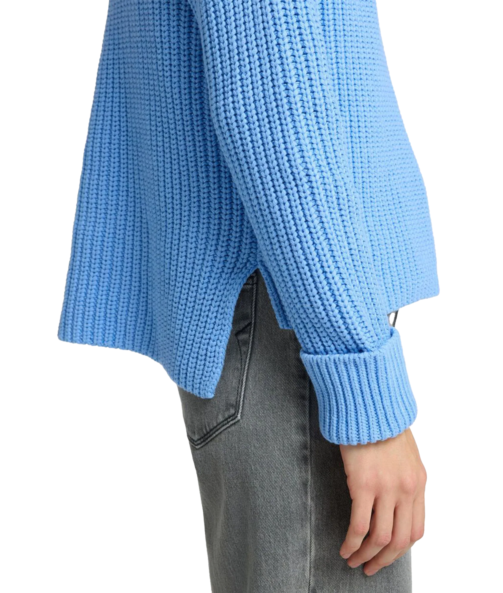 Selma Ls Knit Pullover - Blue - Image 5
