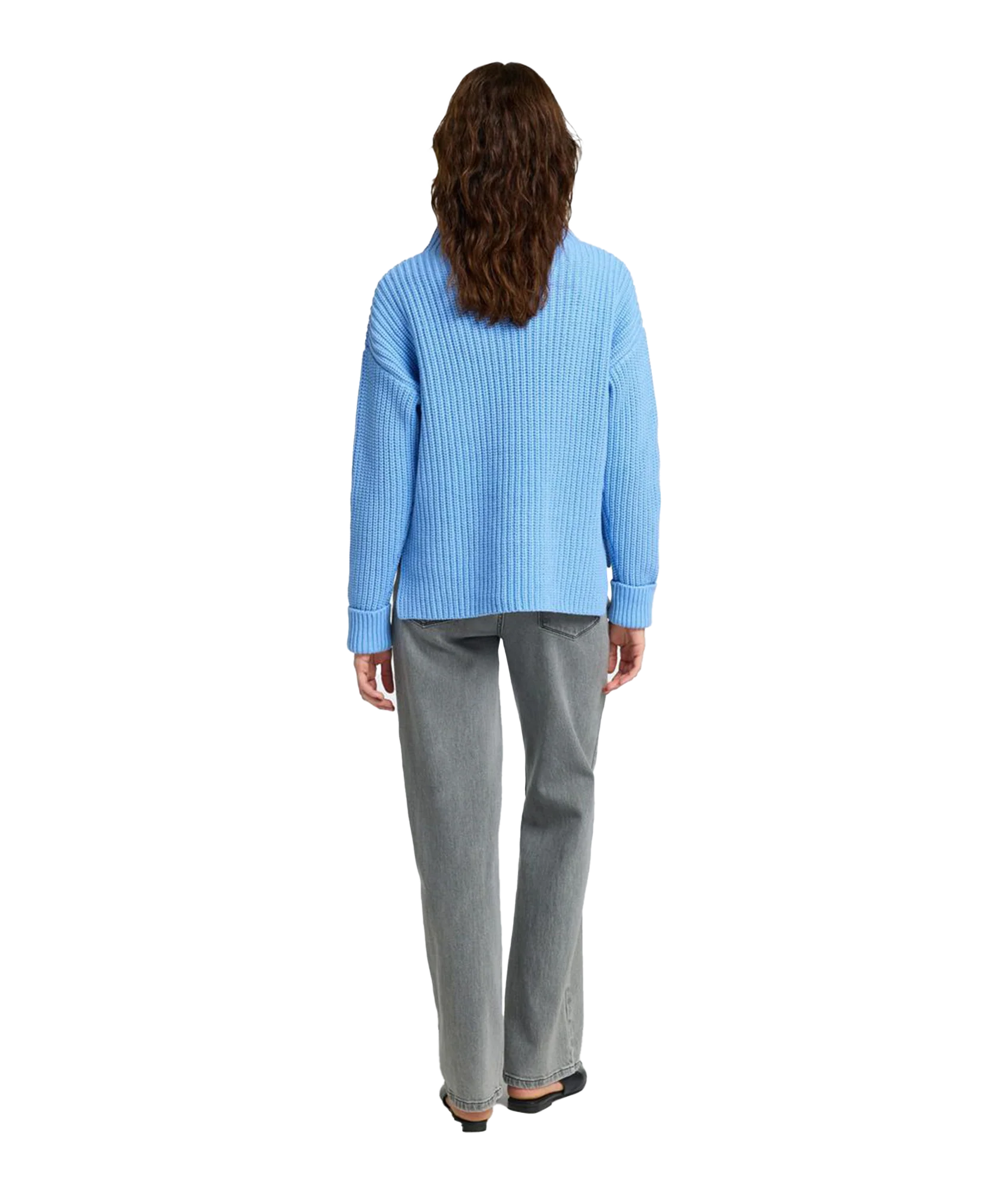 Selma Ls Knit Pullover - Blue - Image 6