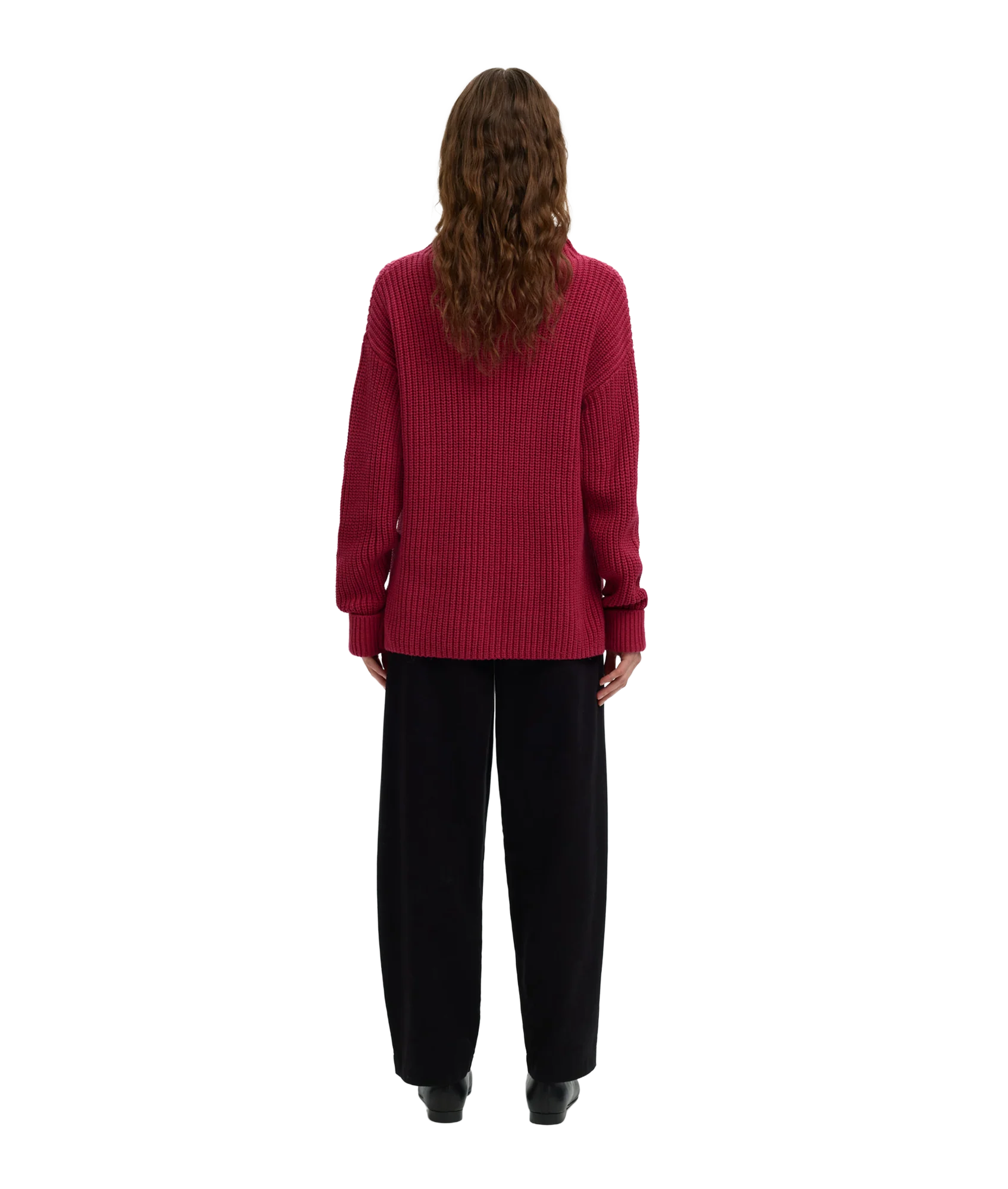 Selma Sus Ls Knit Pullover - Purple - Image 2
