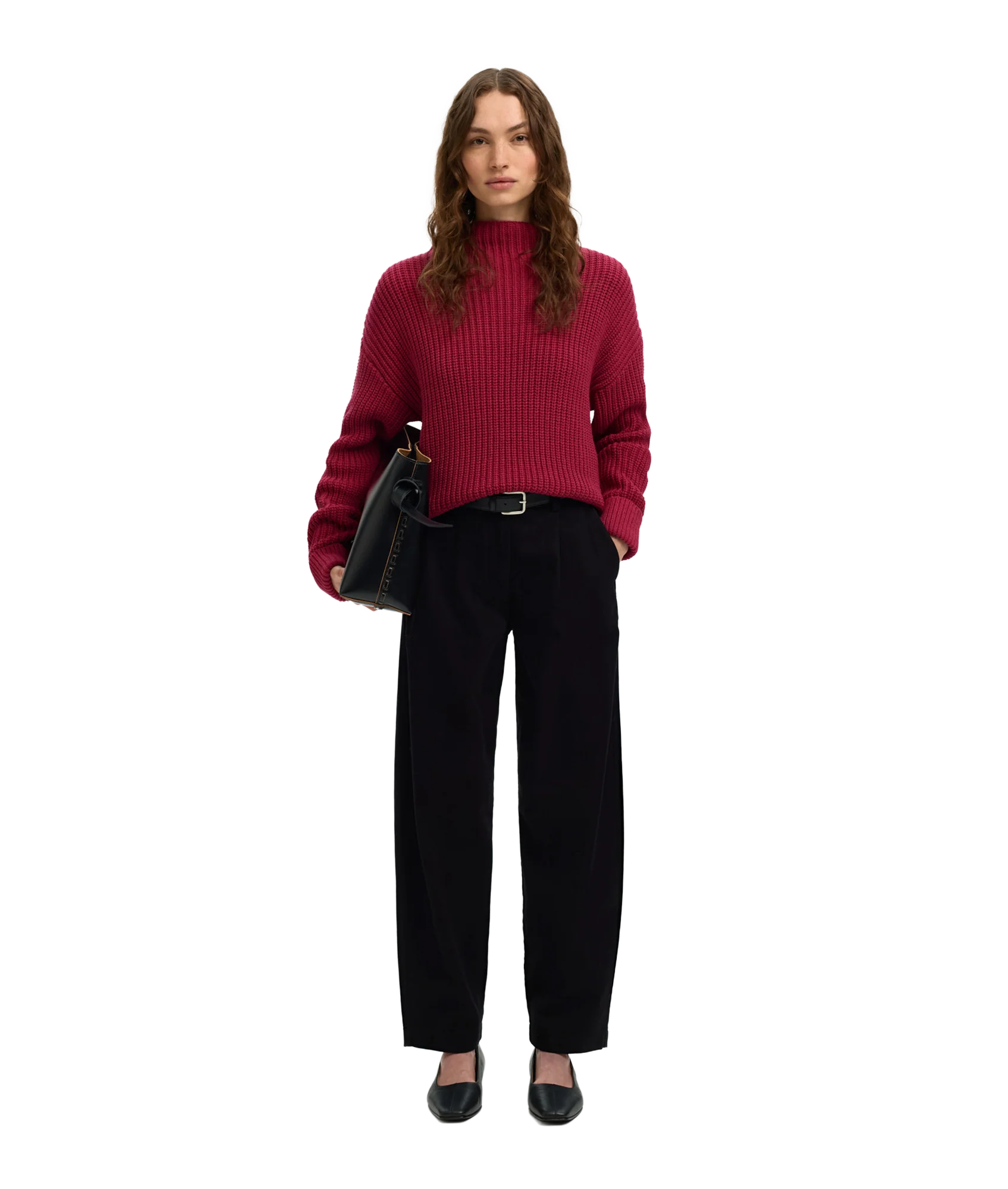Selma Sus Ls Knit Pullover - Purple - Image 3