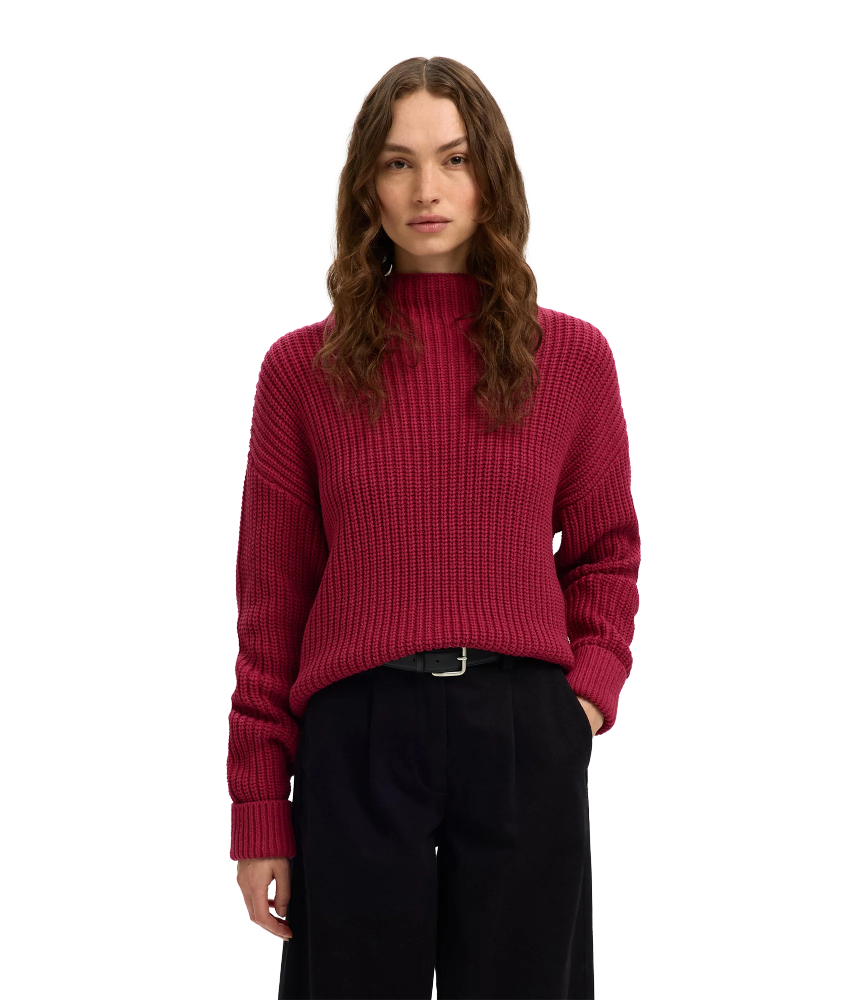Selma Sus Ls Knit Pullover - Purple - Image 5