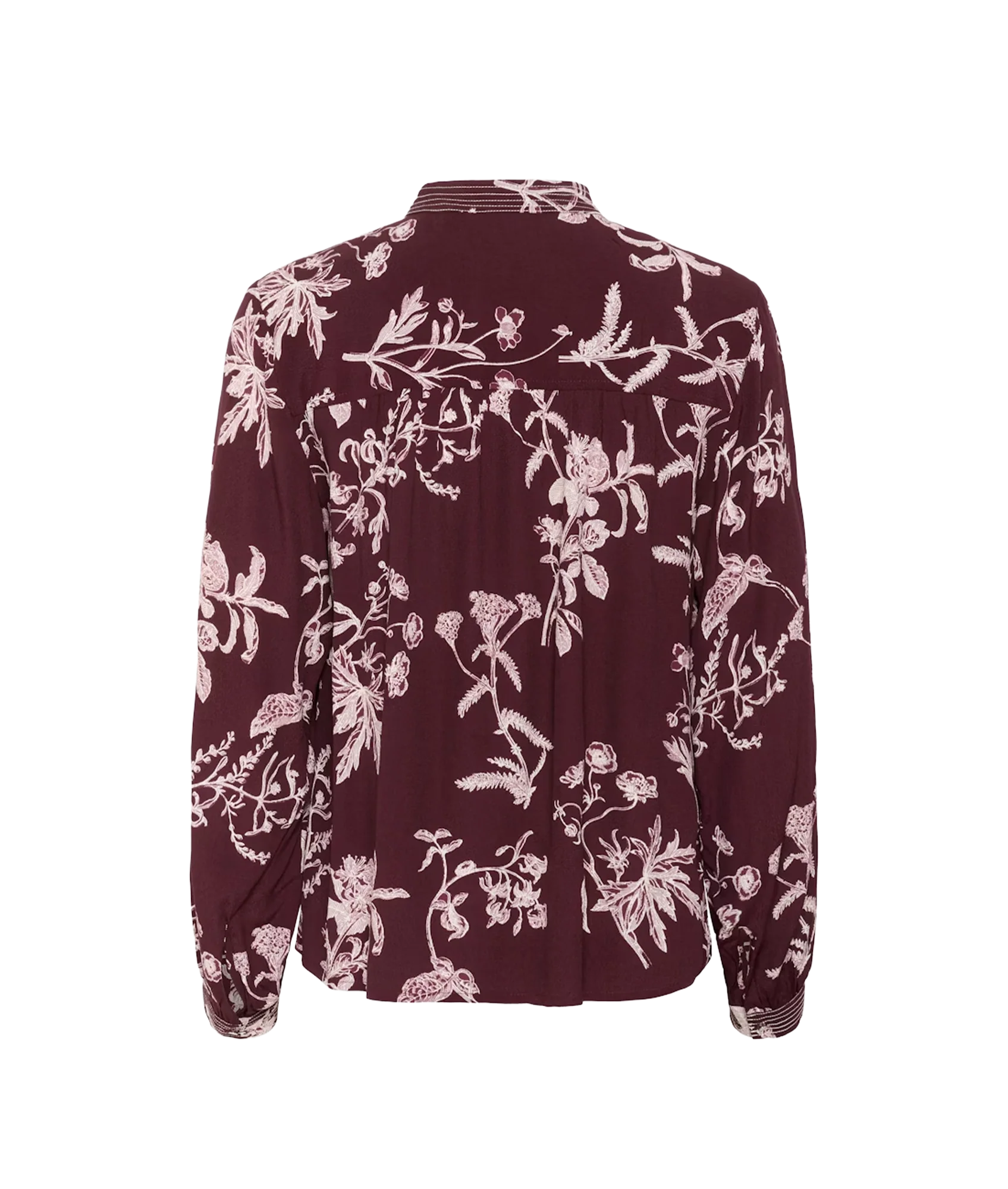 Shiroma Blouse - Tawny Port Botanical Print - Image 2