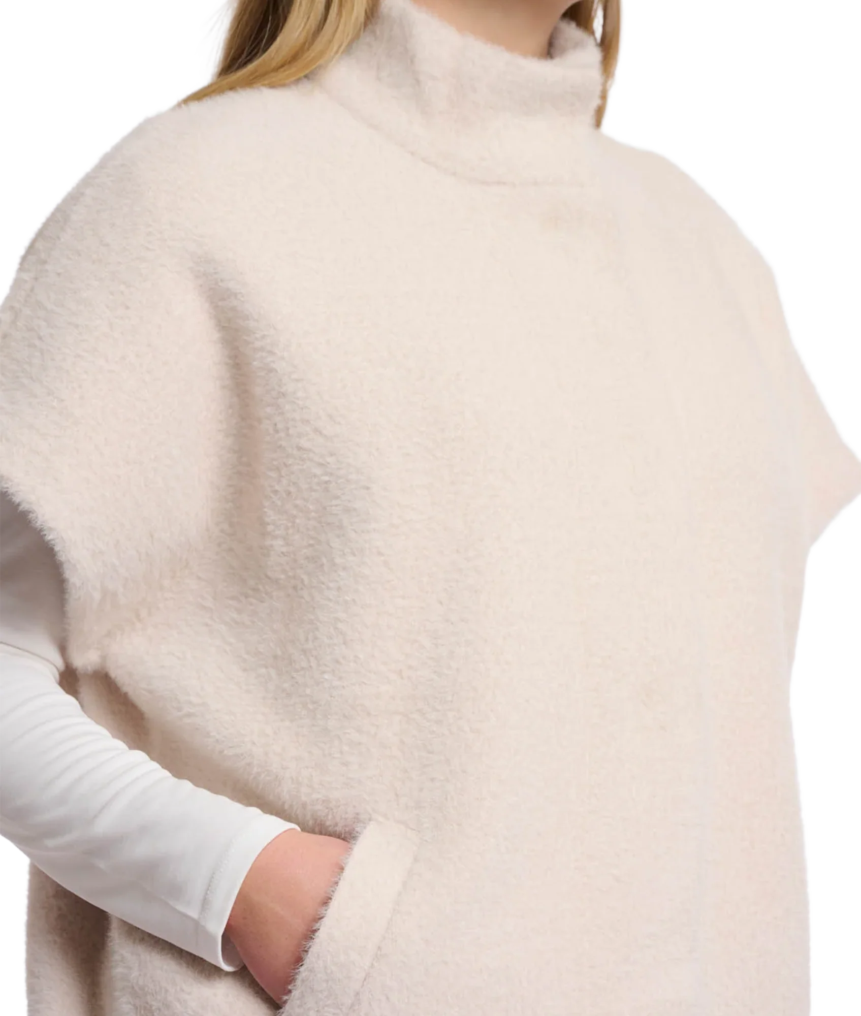 Short Sleeve Cape - Stone - Image 3